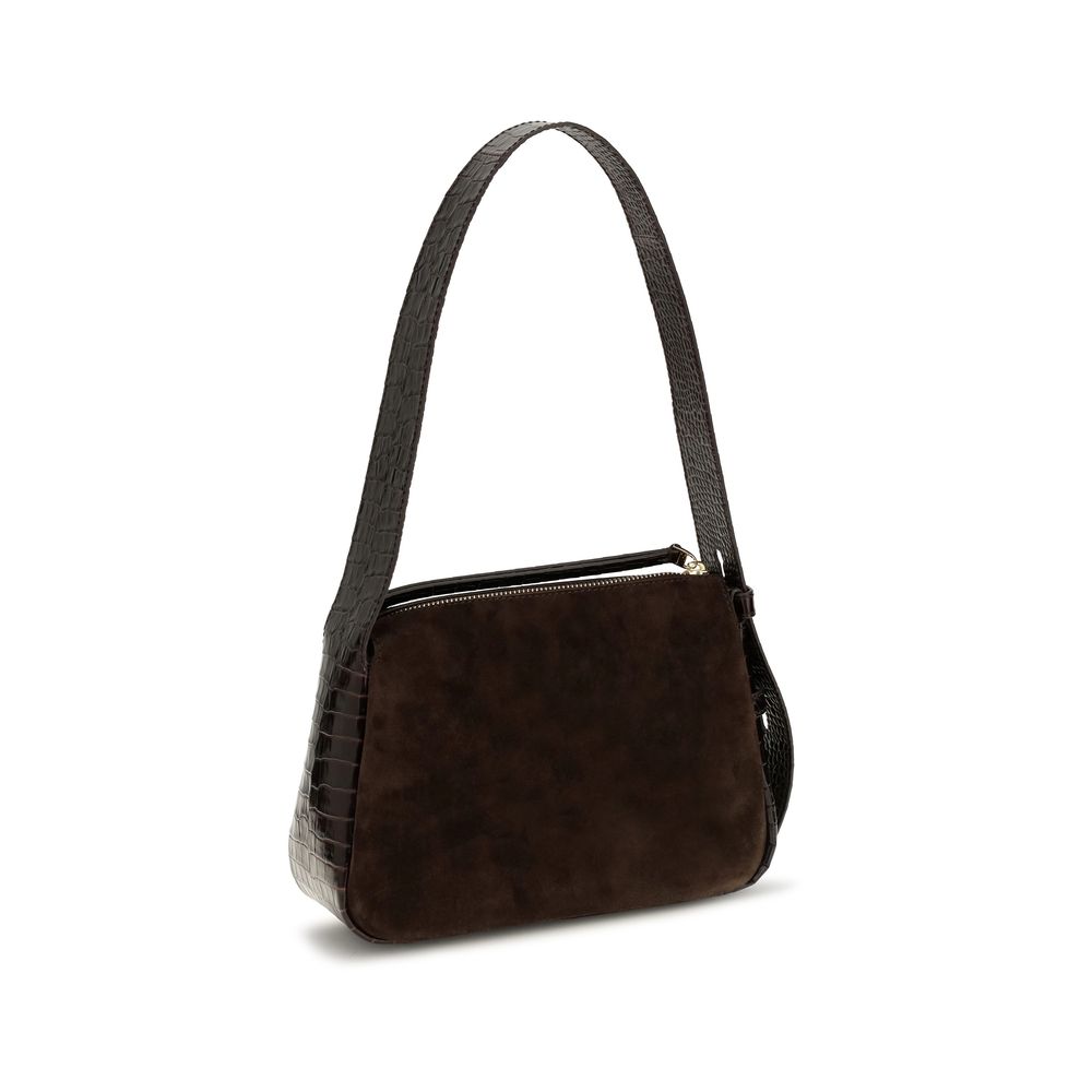 Tory Burch Brown Suede Leather Shoulder Bag Tory Burch