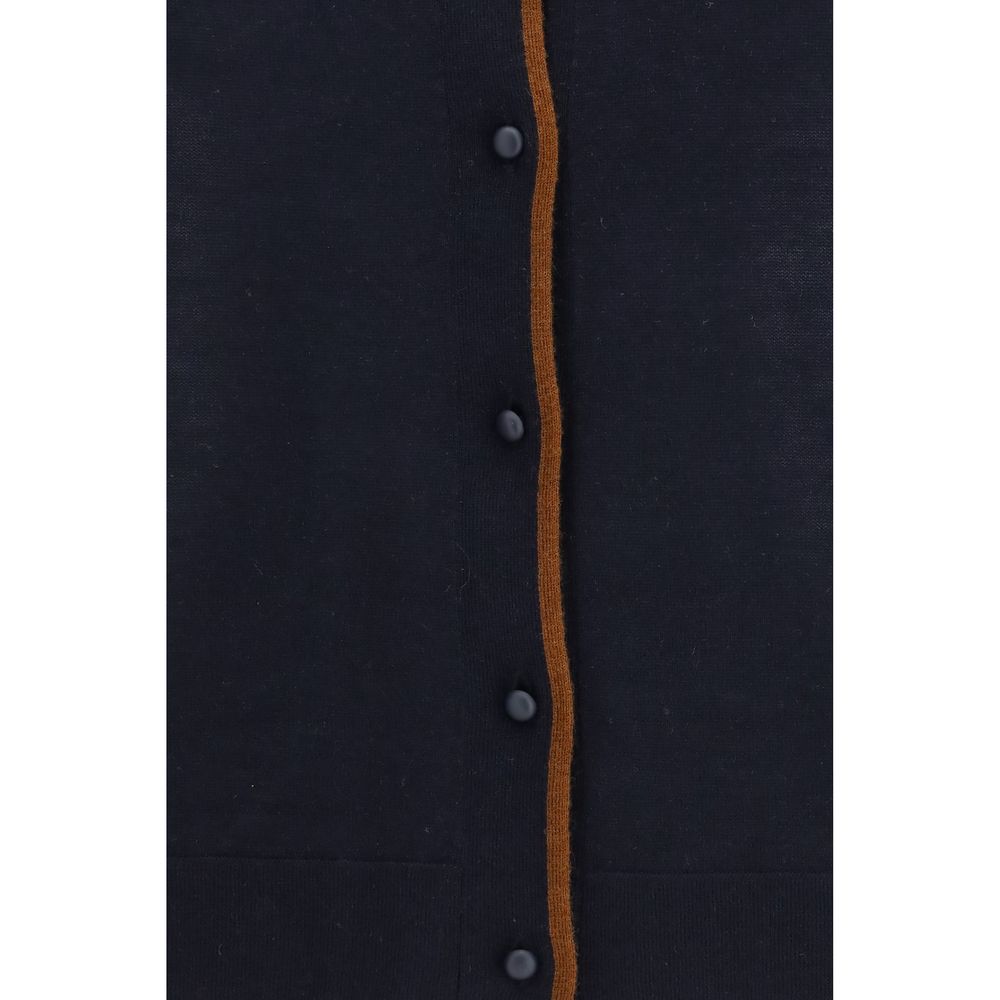 Max Mara Blue Silk Cardigan Max Mara