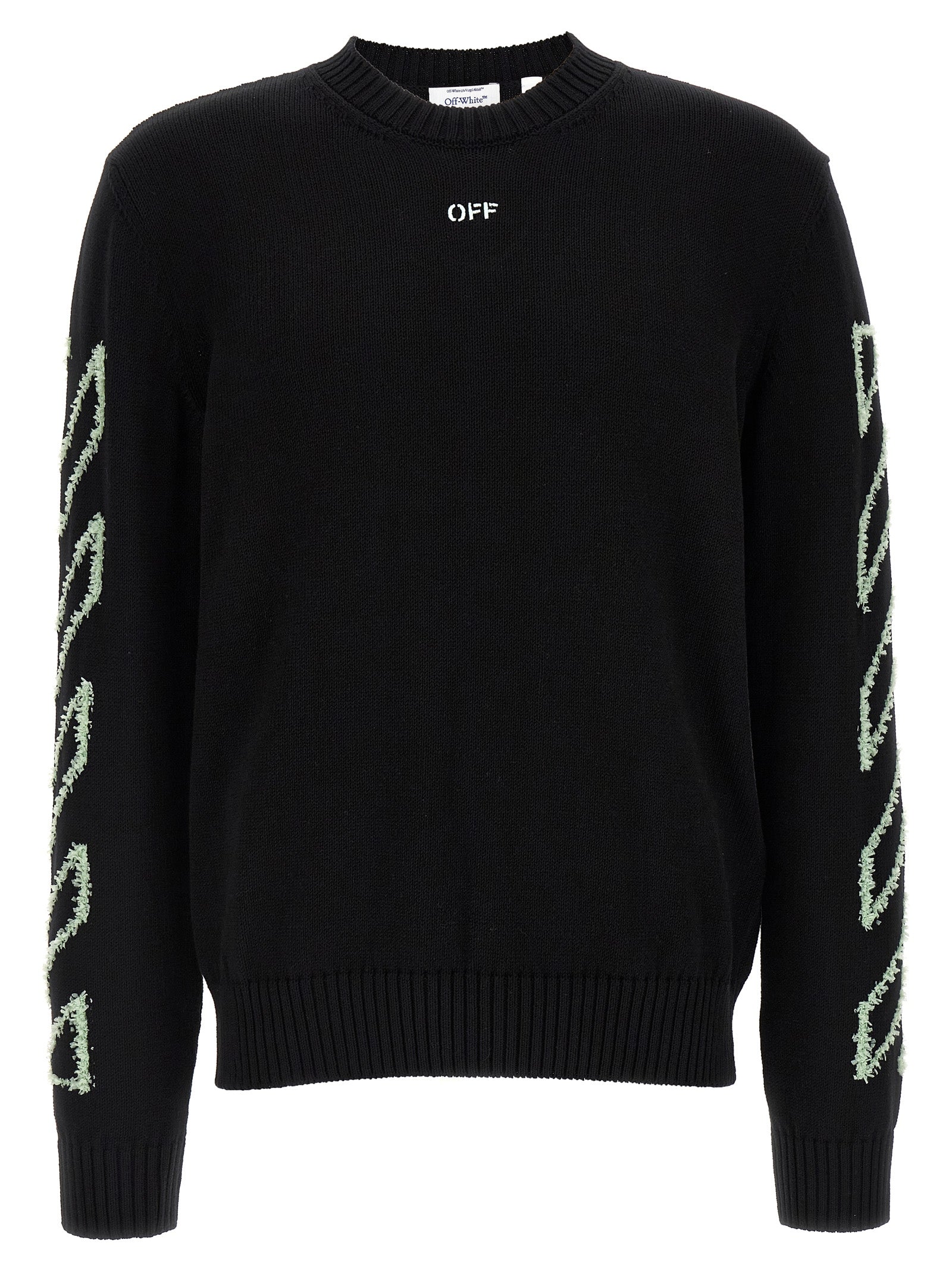 Off-White Black Cotton Cardigan Off-White