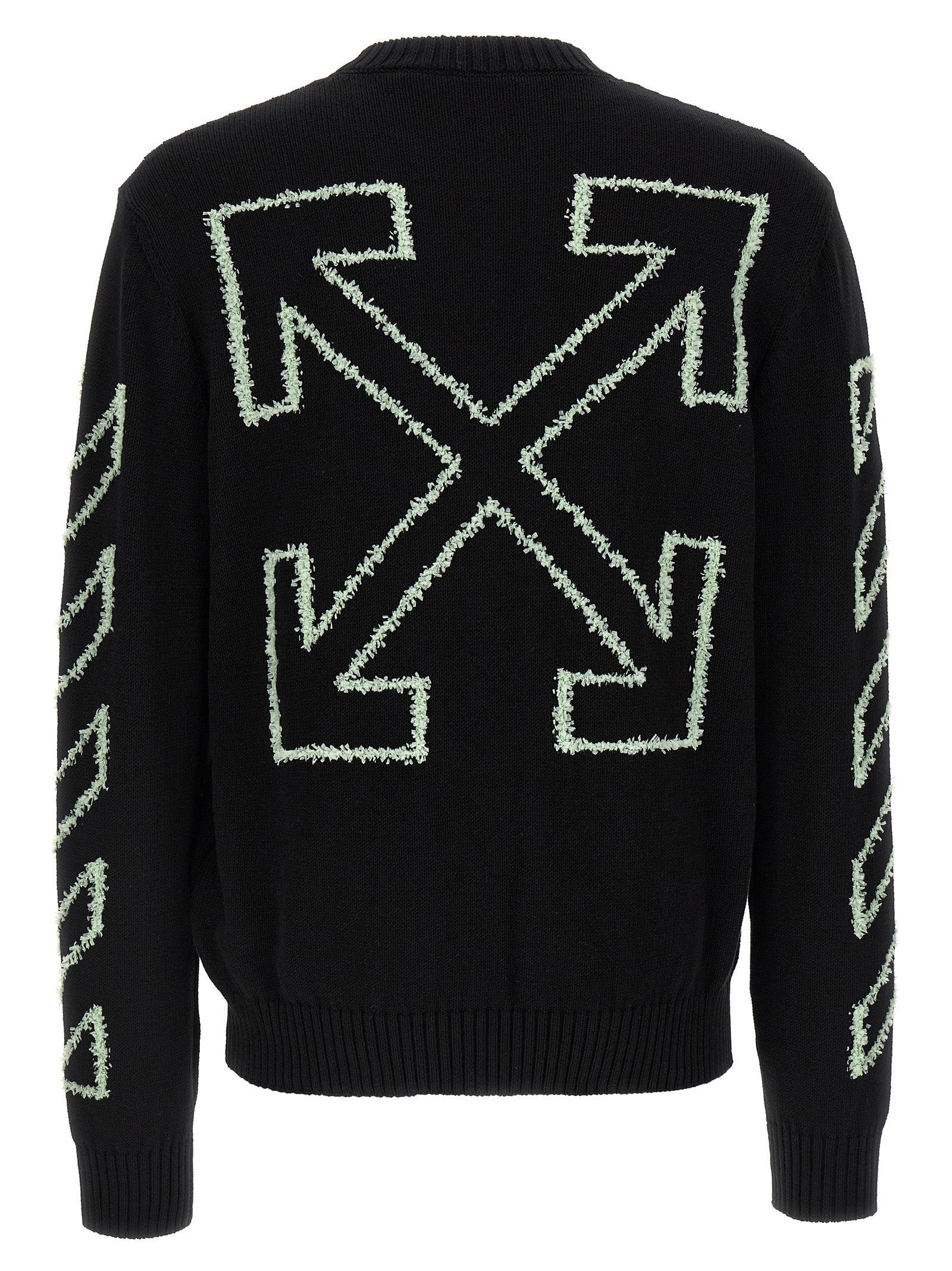 Off-White Black Cotton Cardigan Off-White