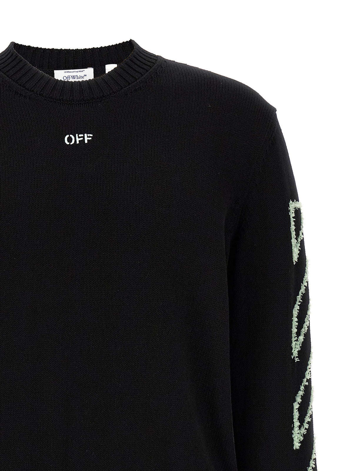 Off-White Black Cotton Cardigan Off-White