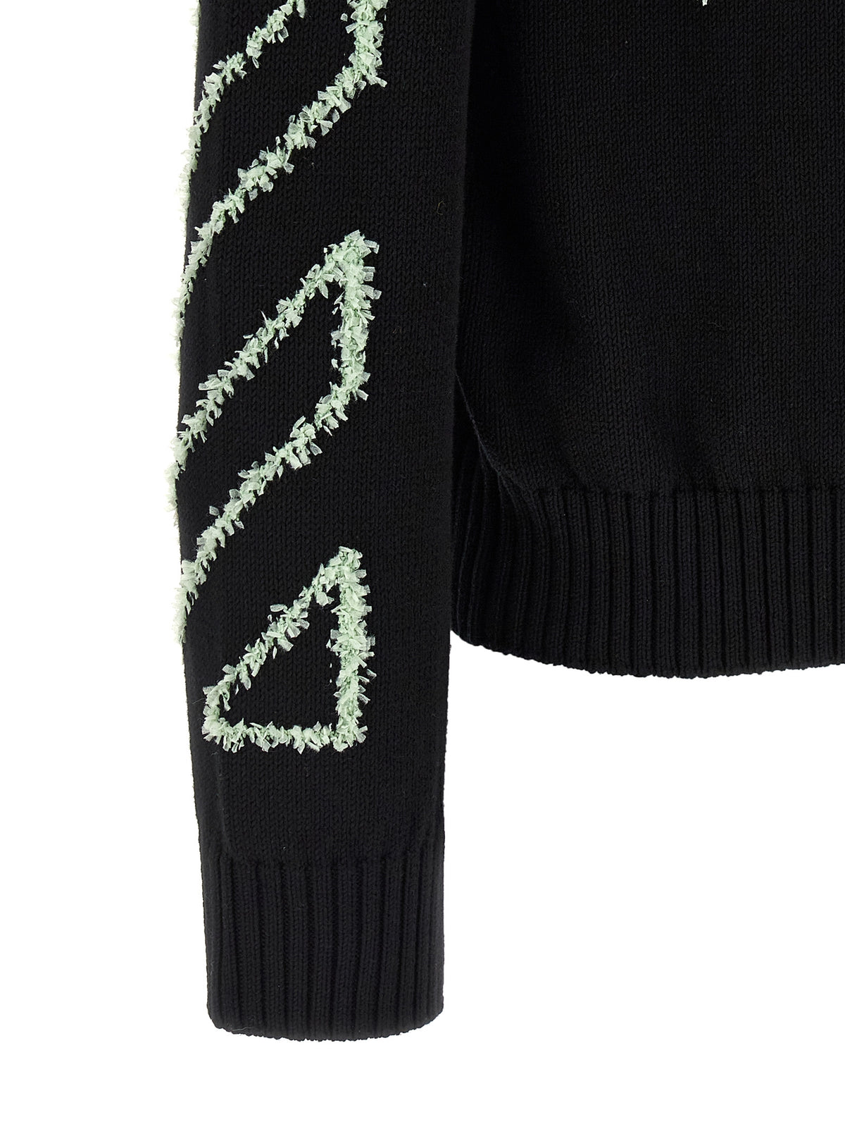 Off-White Black Cotton Cardigan Off-White