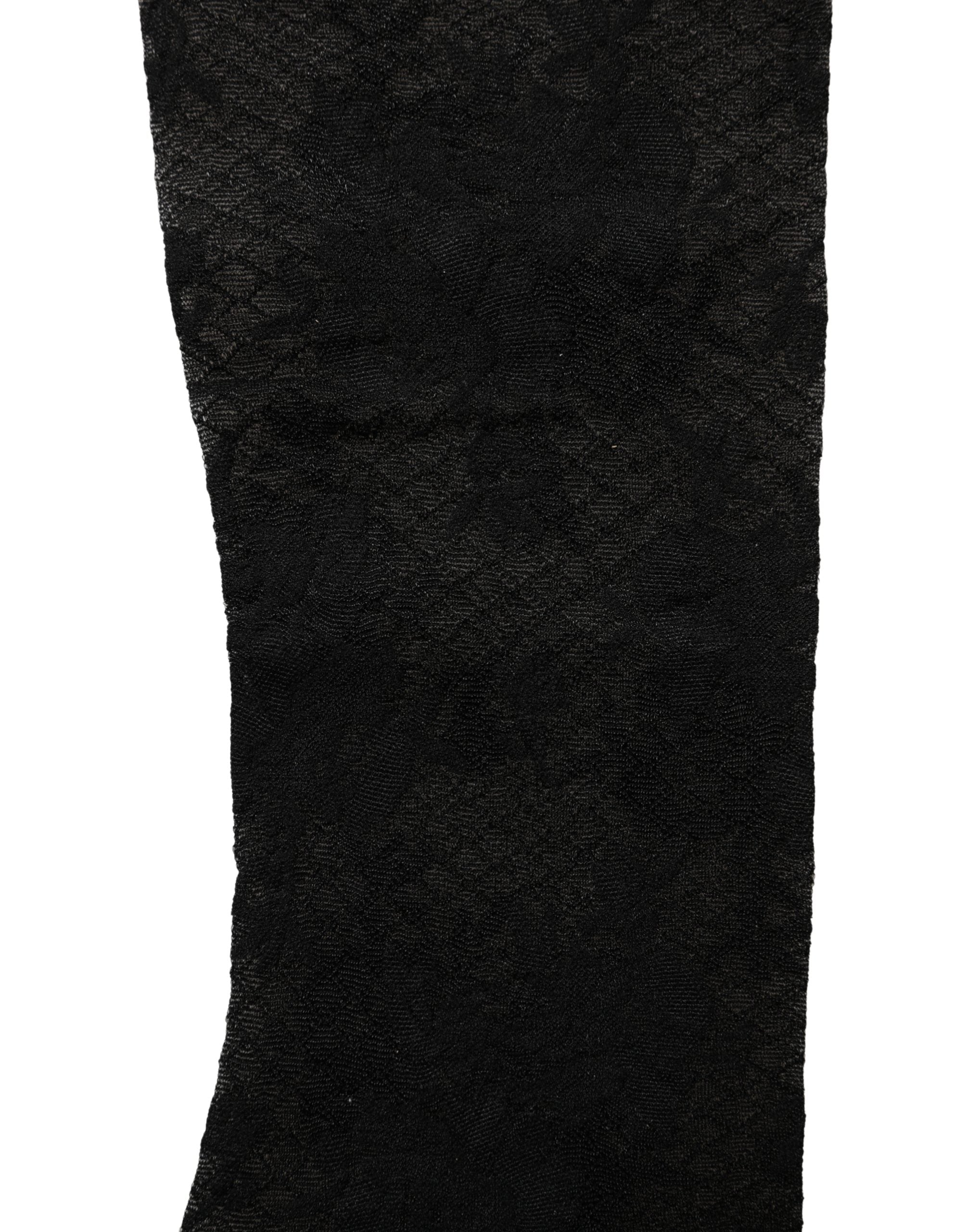 Dolce & Gabbana Black Floral Lace Nylon Stretch Stockings Socks Dolce & Gabbana