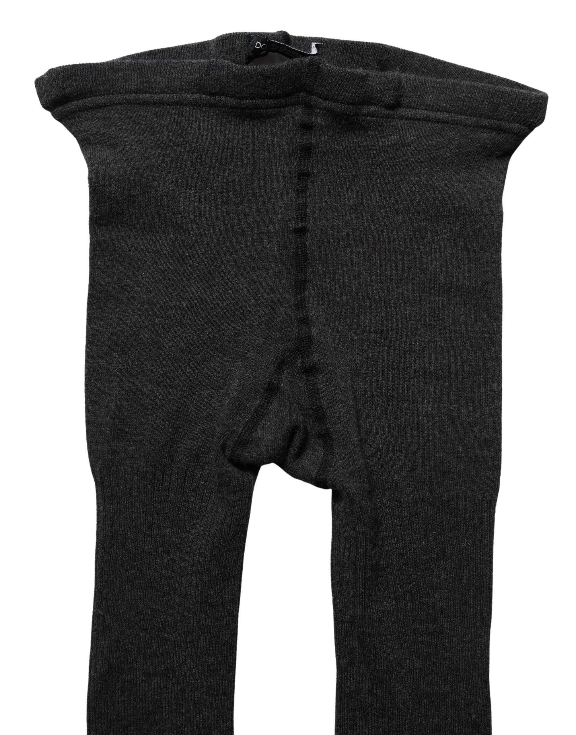 Dolce & Gabbana Gray Cotton Tights Stocking Pantyhose Socks Dolce & Gabbana