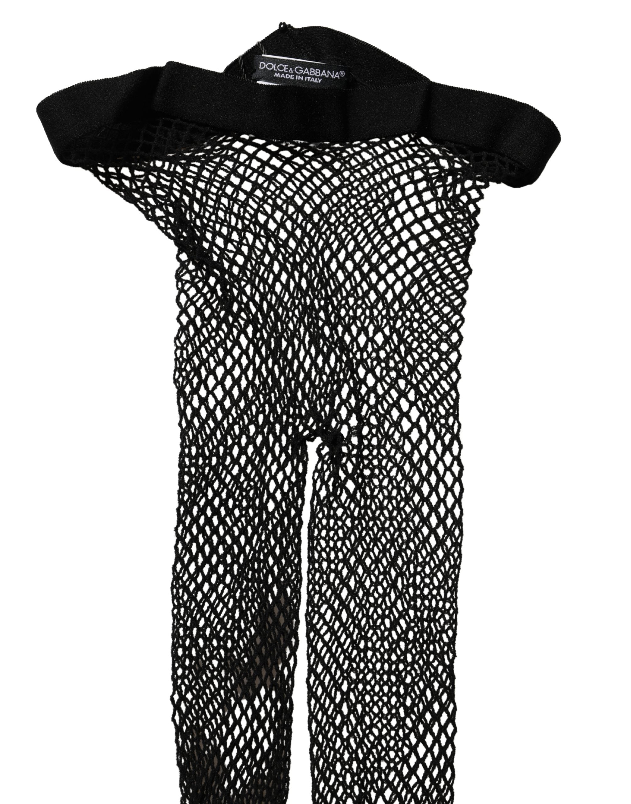 Dolce & Gabbana Black Fishnet Nylon Tights Stocking Pantyhose Socks Dolce & Gabbana