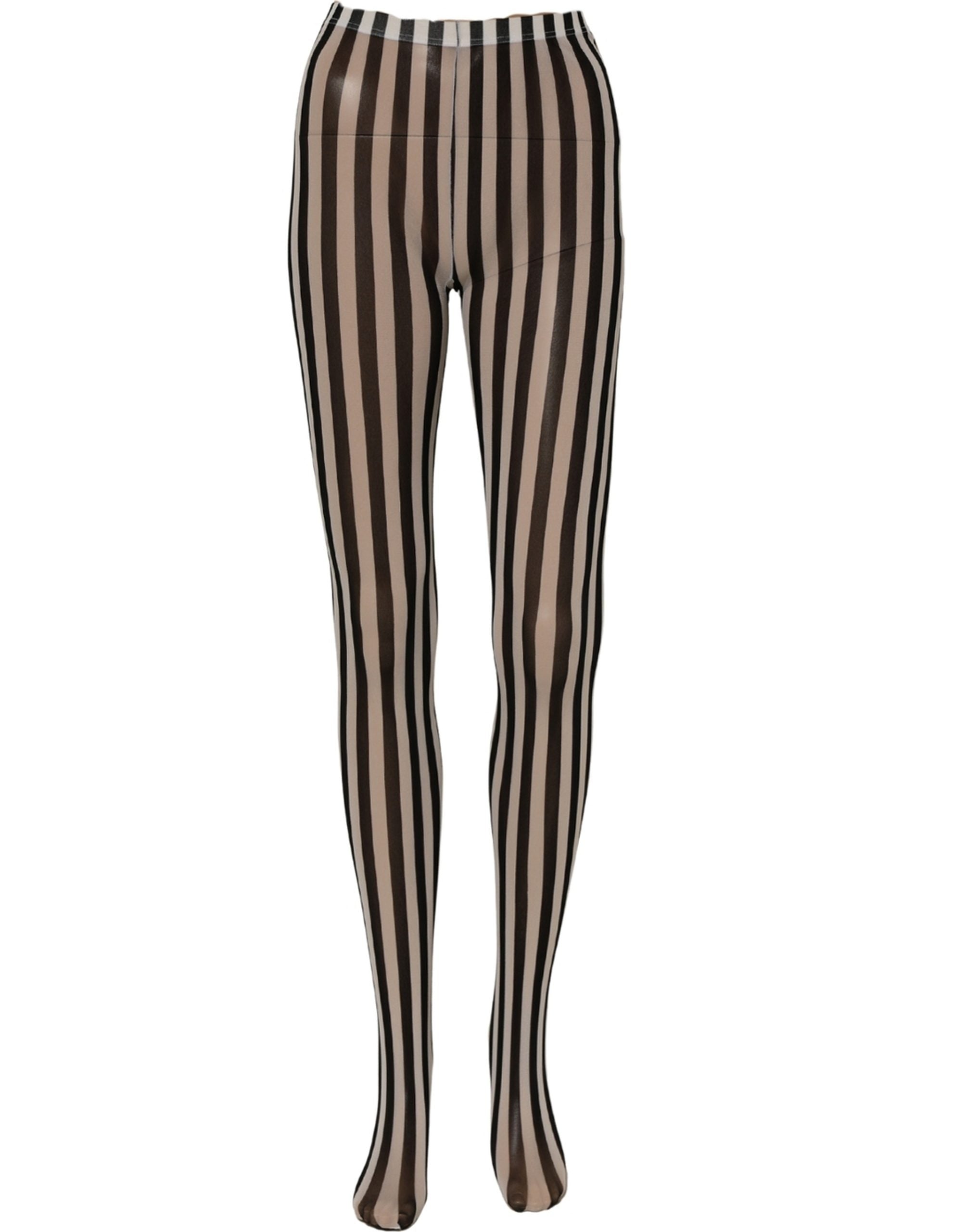 Dolce & Gabbana Black White Stripes Tights Stocking Pantyhose Socks Dolce & Gabbana