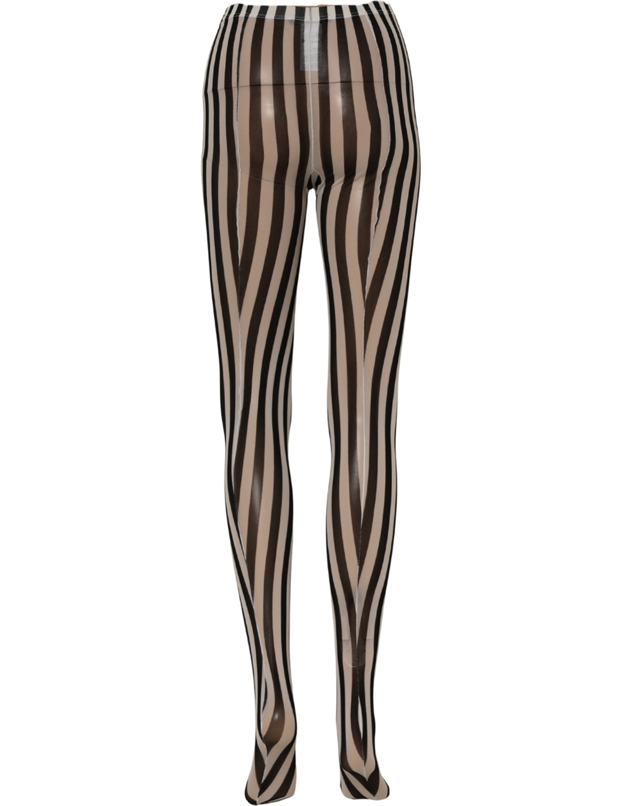 Dolce & Gabbana Black White Stripes Tights Stocking Pantyhose Socks Dolce & Gabbana