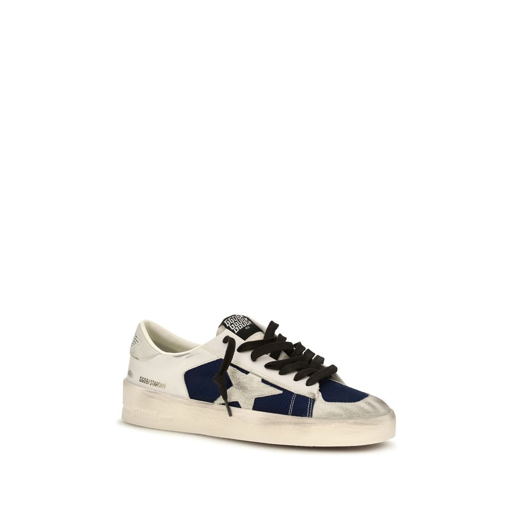 Golden Goose Gray Calf Leather Bos Taurus Low Top Sneakers Golden Goose