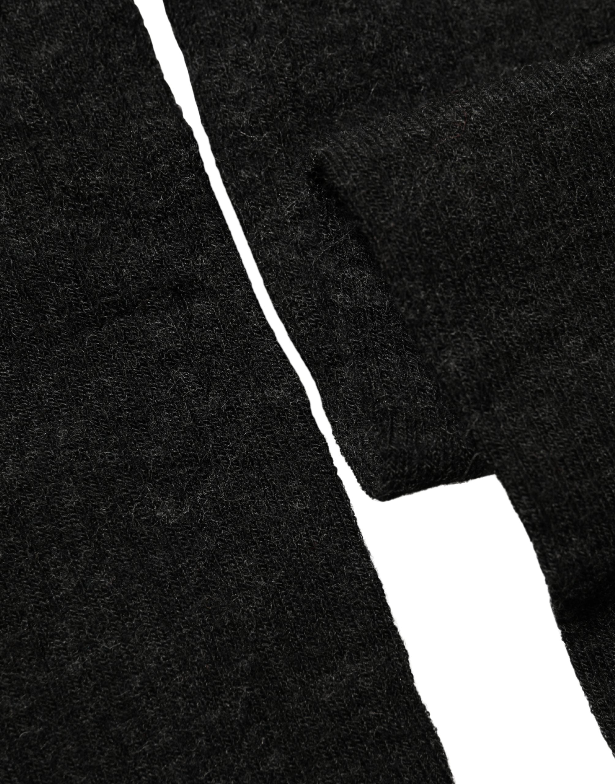 Dolce & Gabbana Black Wool Over Calf Long Women Accessory Socks Dolce & Gabbana