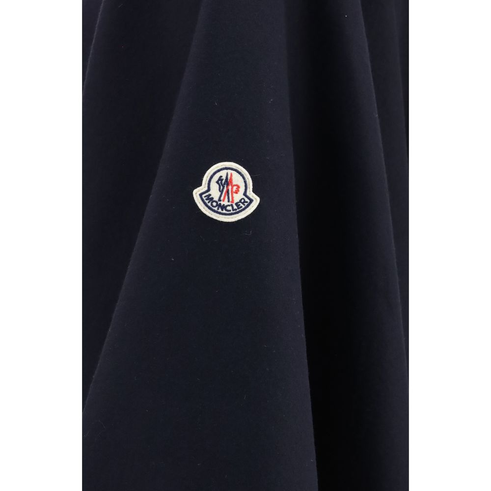 Moncler Blue Wool Oves Aries Scarf Moncler