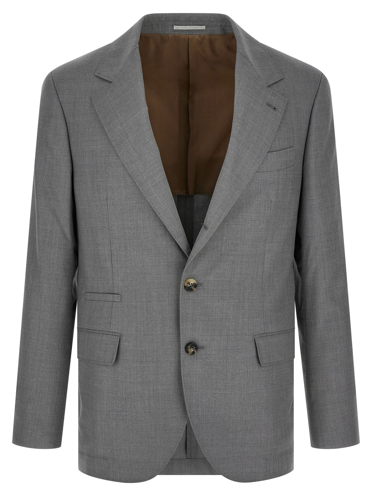 Brunello Cucinelli Gray Virgin Wool Blazer Brunello Cucinelli