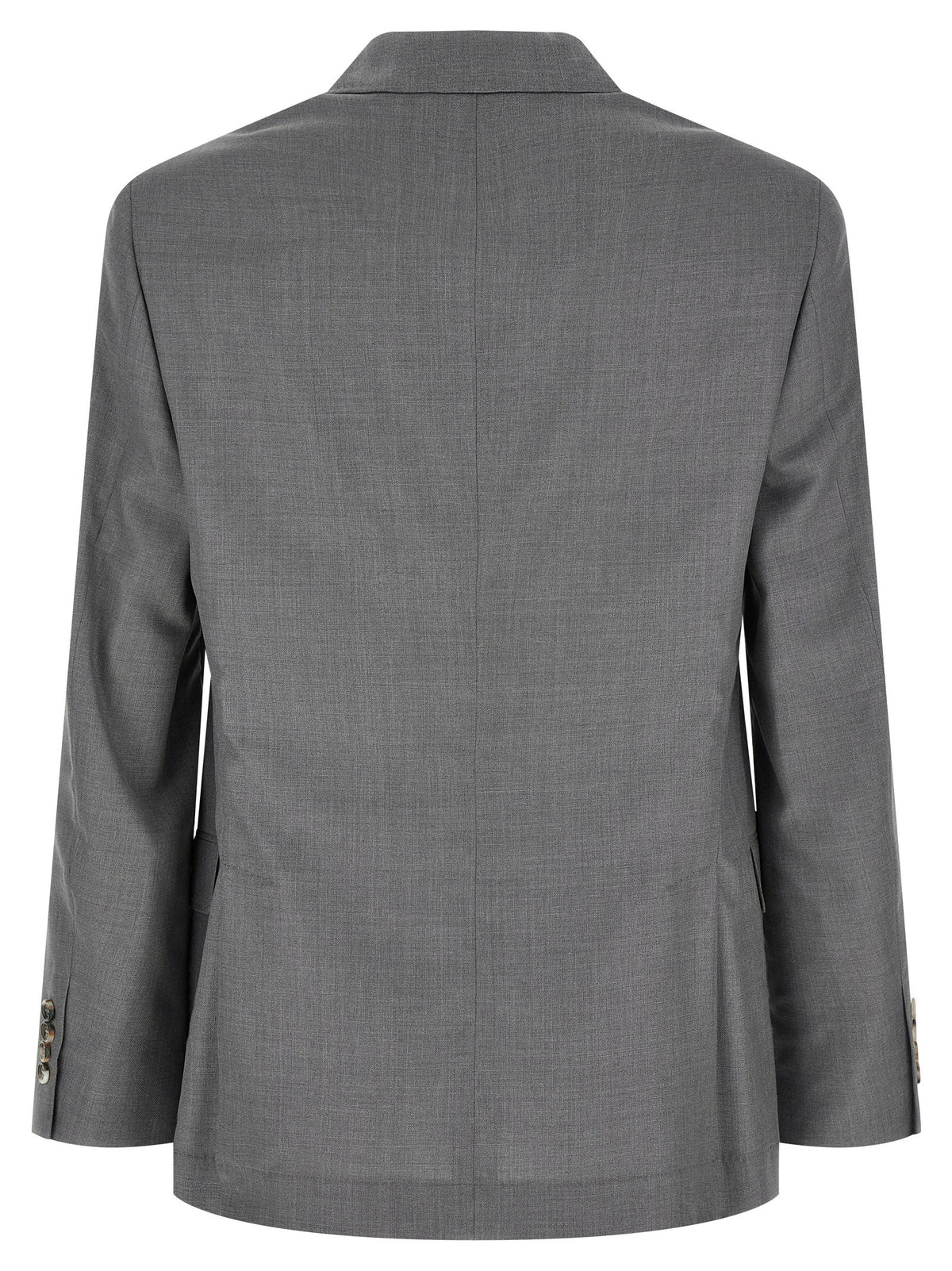 Brunello Cucinelli Gray Virgin Wool Blazer Brunello Cucinelli