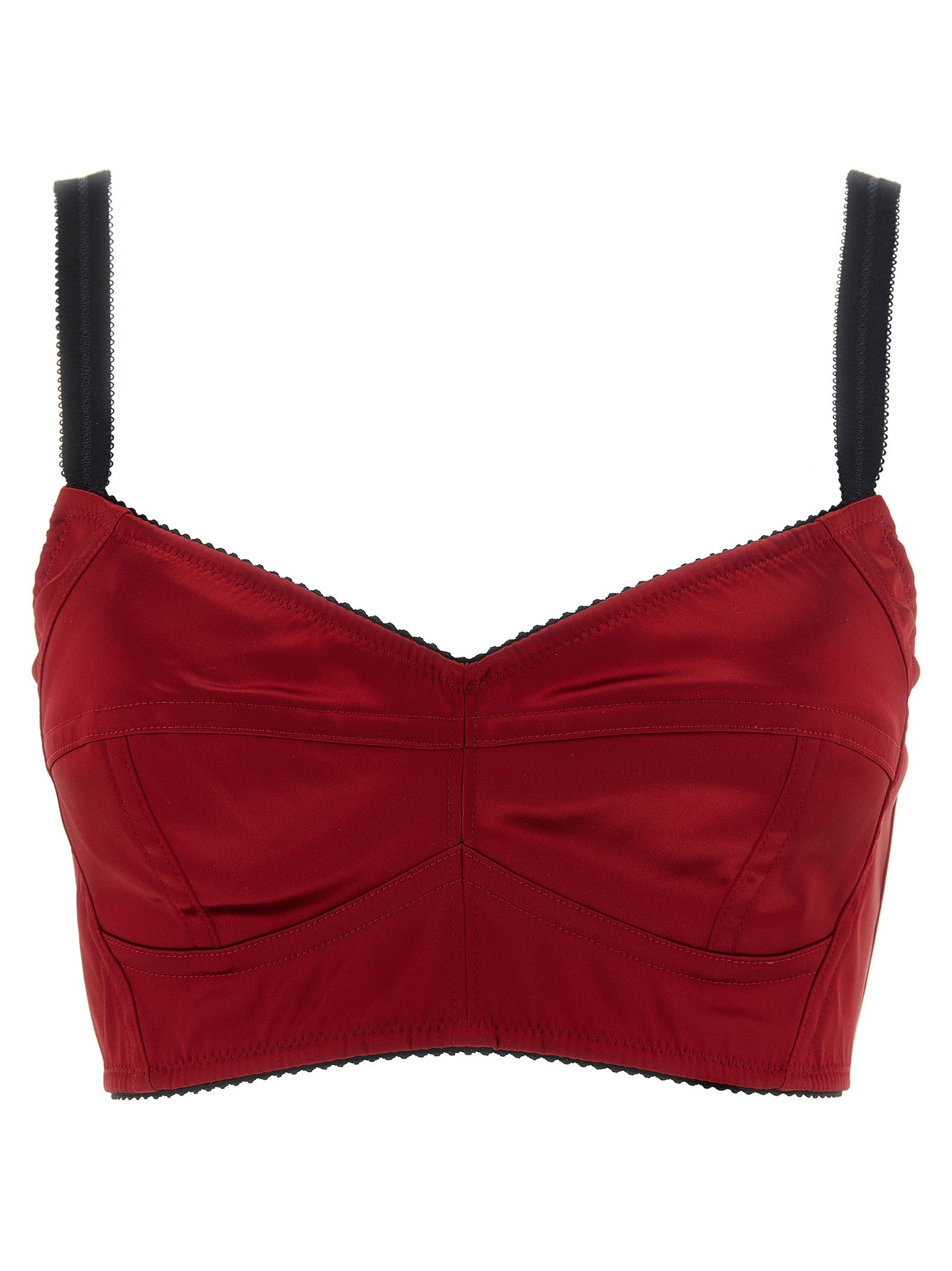 Dolce & Gabbana Red Acetate Tank Tops