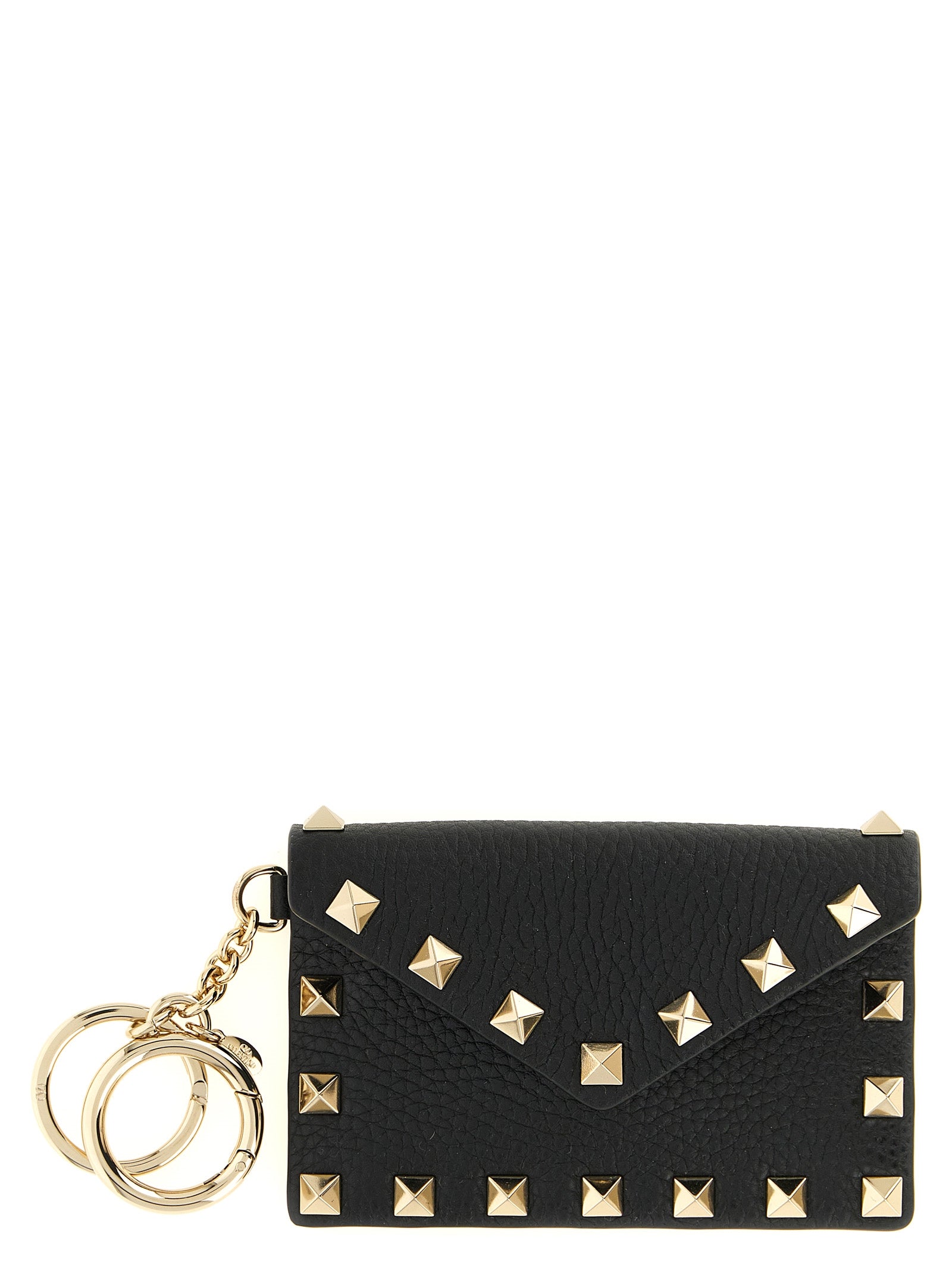 Valentino Garavani Black Calfskin Cardholder Valentino Garavani