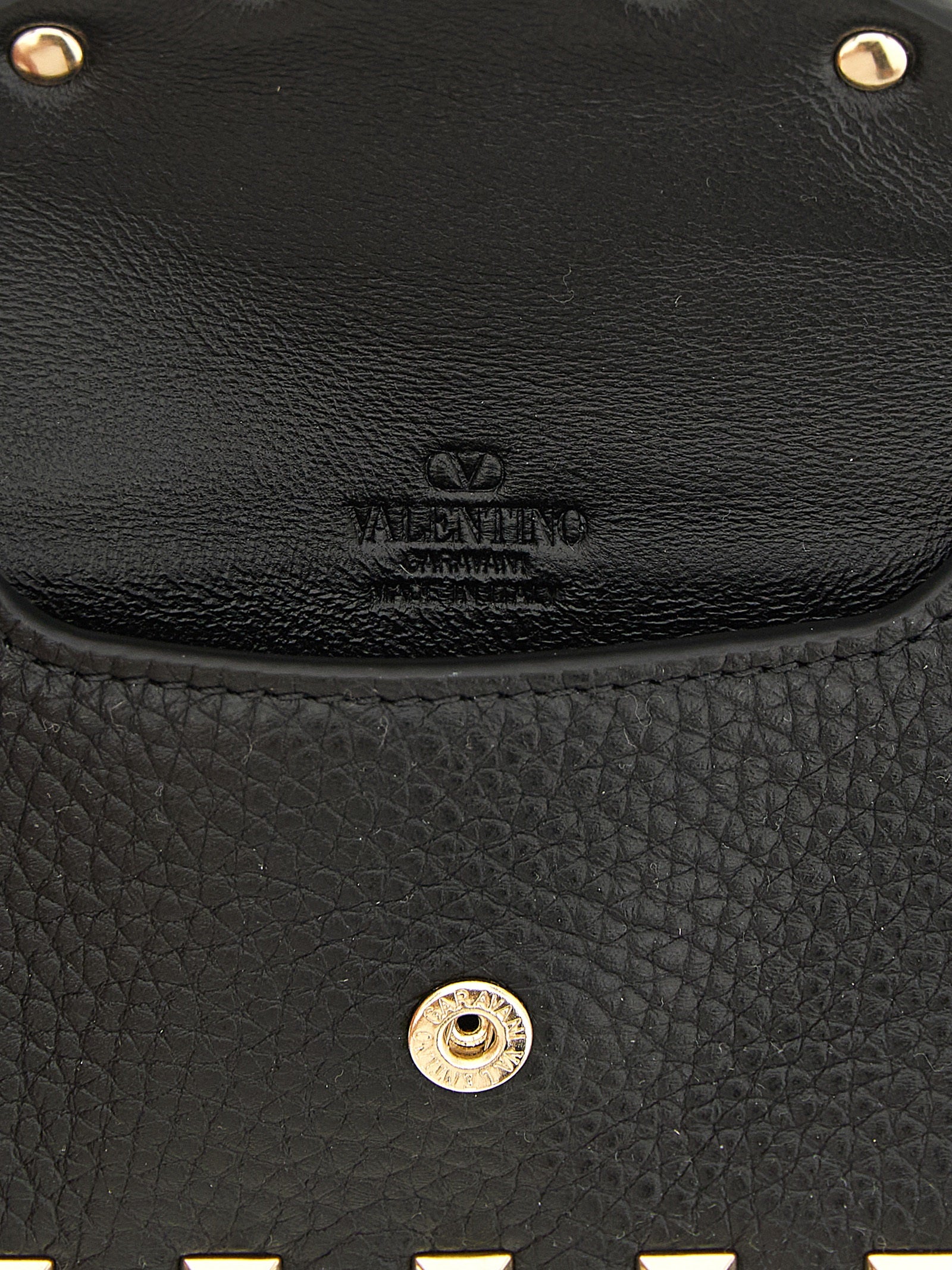 Valentino Garavani Black Calfskin Cardholder Valentino Garavani