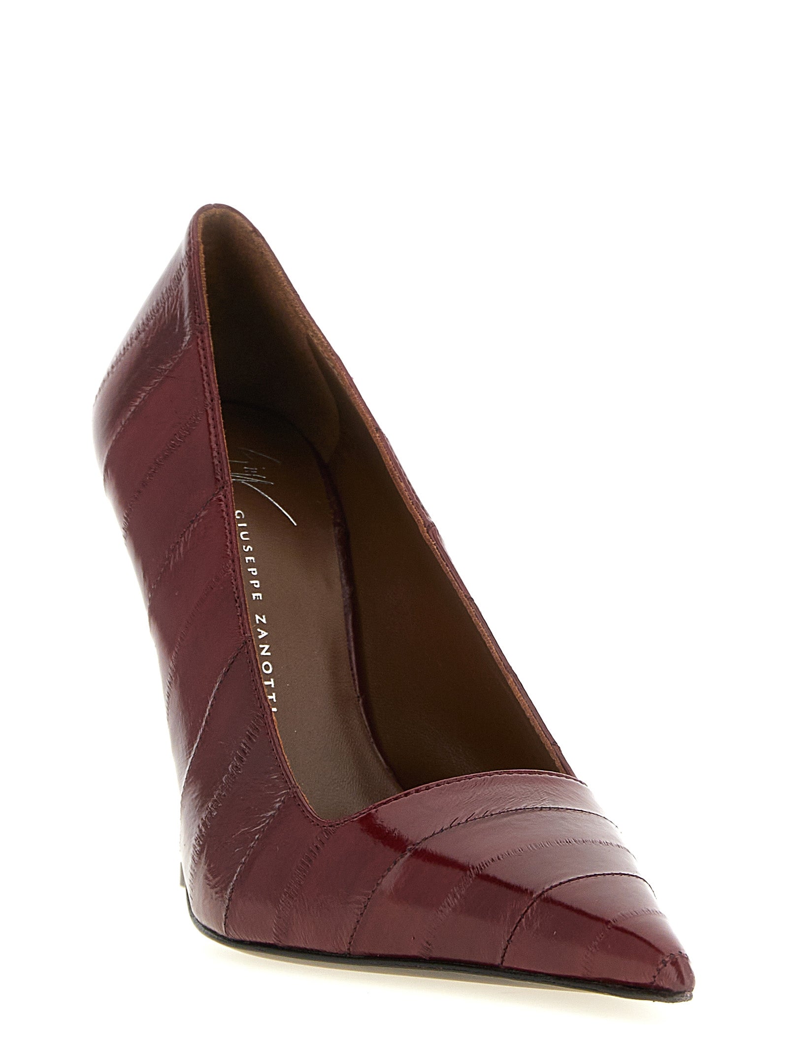 Giuseppe Zanotti Bordeaux Leather High Heel Pumps Giuseppe Zanotti