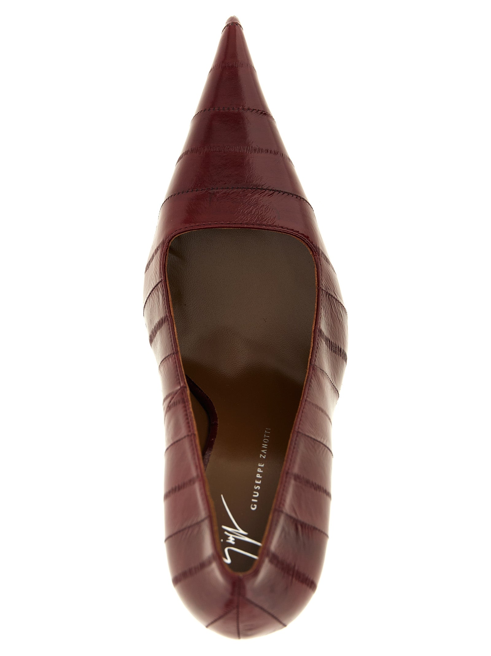 Giuseppe Zanotti Bordeaux Leather High Heel Pumps Giuseppe Zanotti
