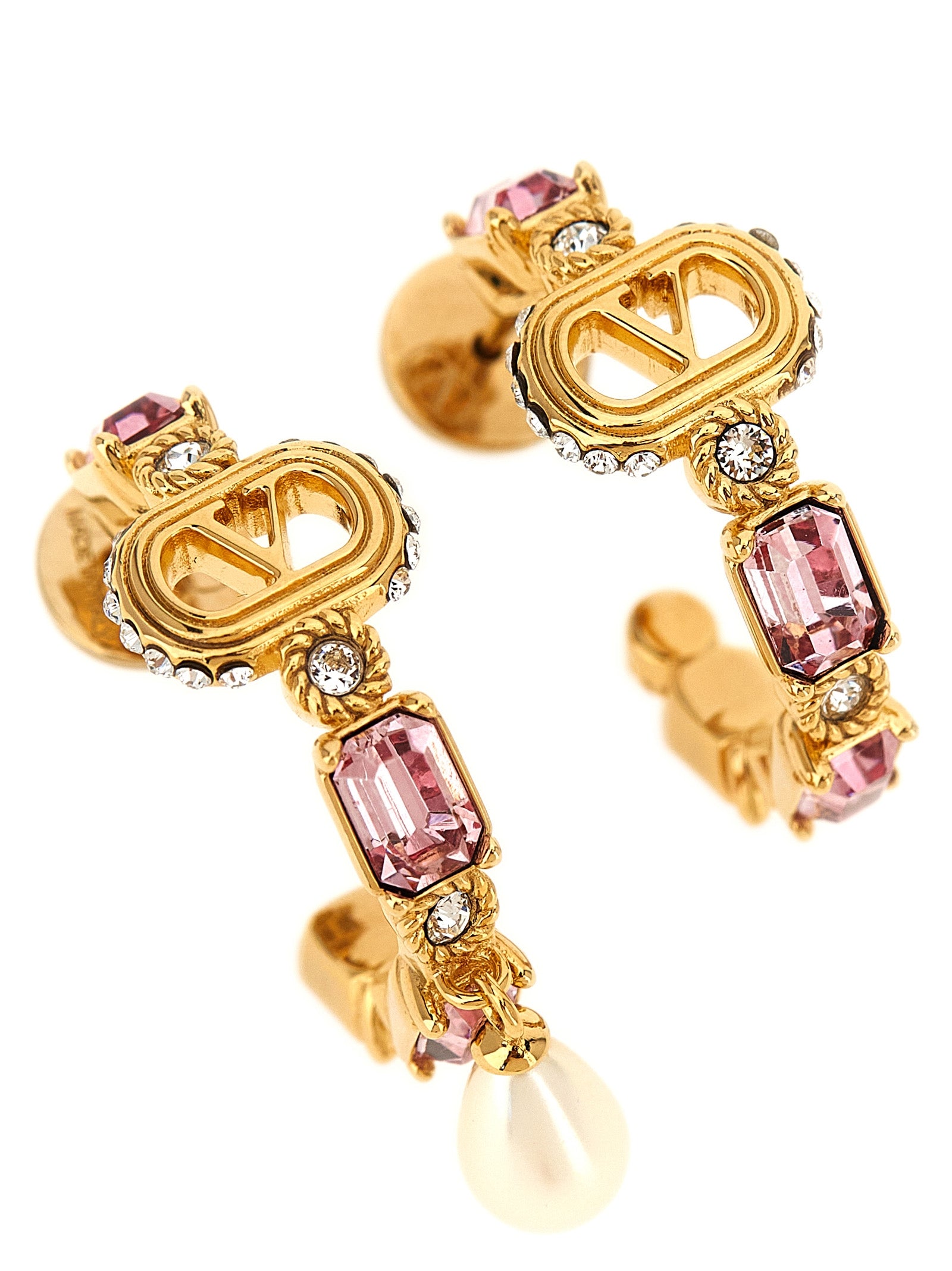 Valentino Garavani Gold Brass Earrings Valentino Garavani