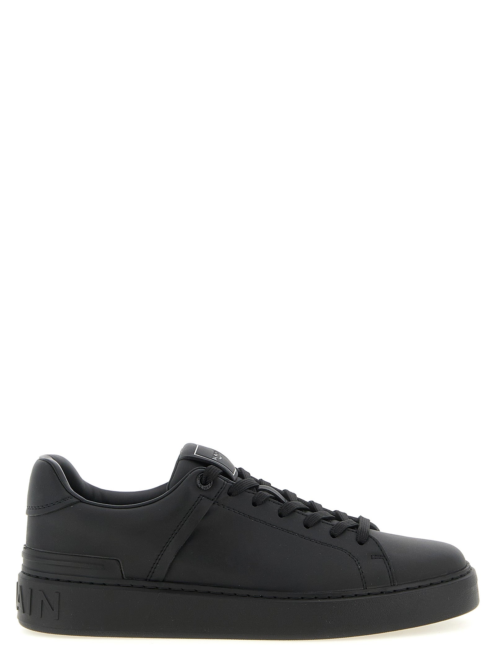 Balmain Black Calfskin Low Top Sneakers Balmain