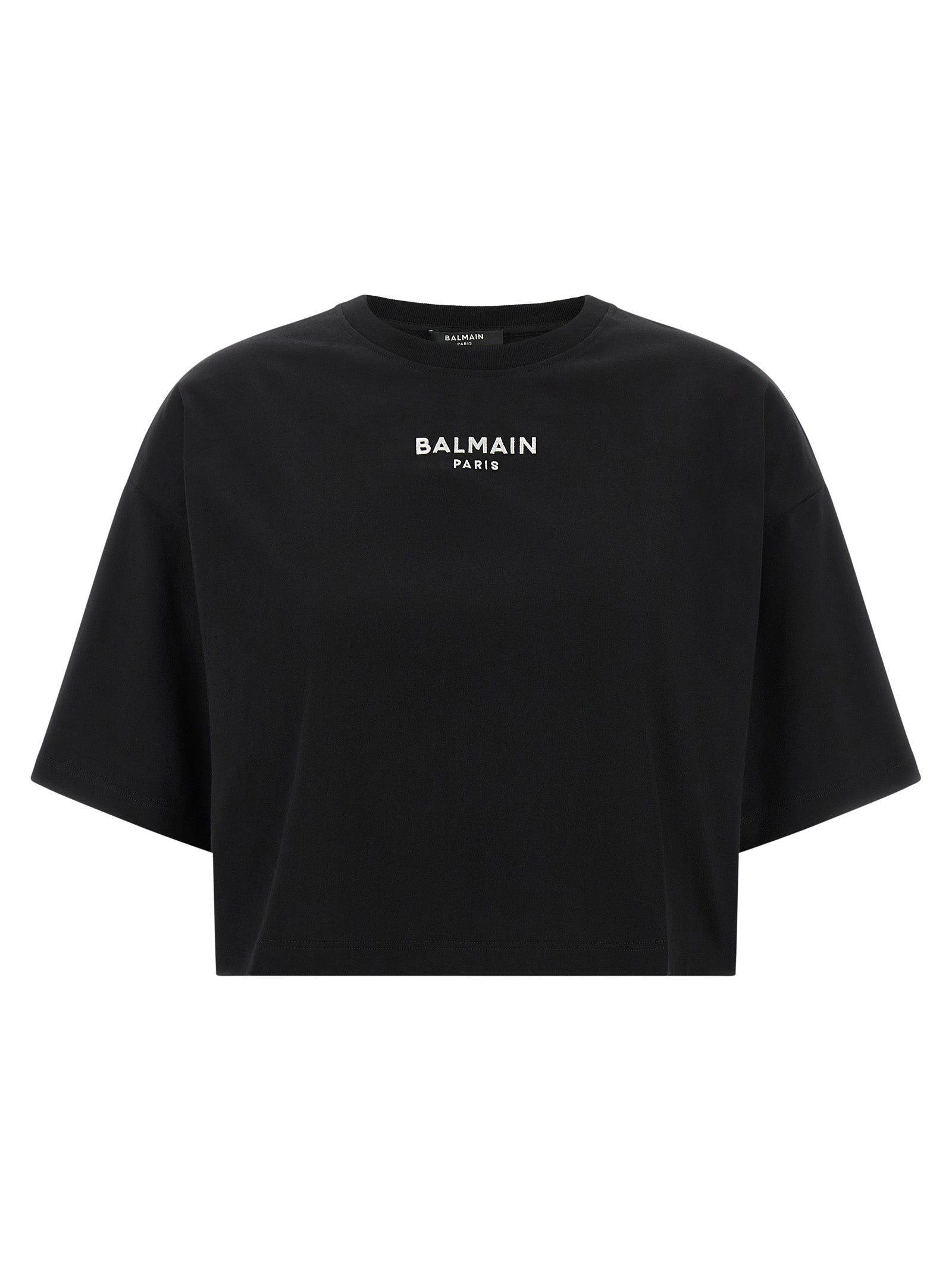 Balmain Black Cotton T-Shirt Balmain
