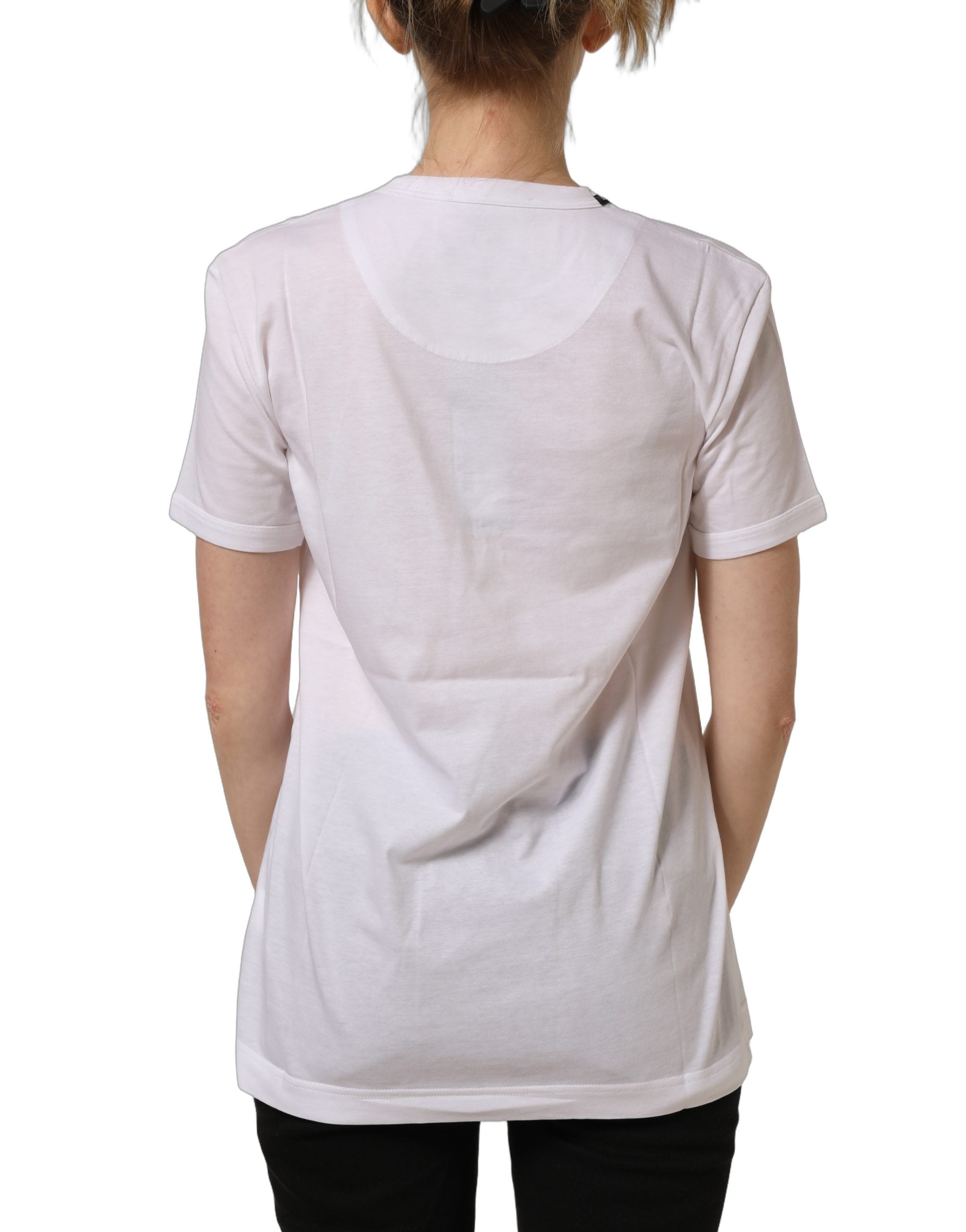 Dolce & Gabbana White Cotton Crew Neck Short Sleeves T-shirt Dolce & Gabbana