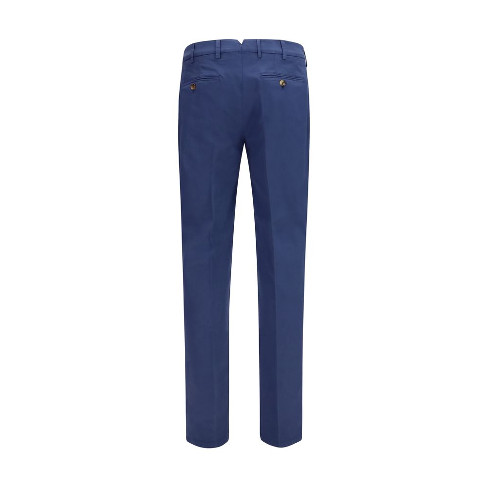 Brunello Cucinelli Blue Cotton Pants Brunello Cucinelli