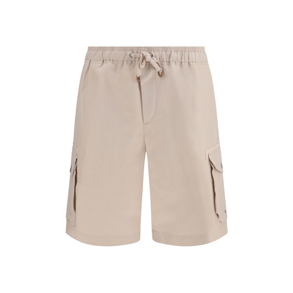 Brunello Cucinelli Beige Linen Bermuda Shorts Brunello Cucinelli