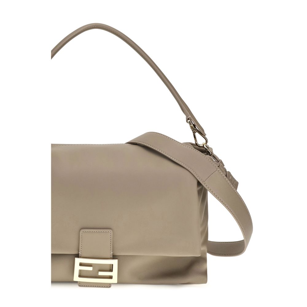 Fendi Beige Lamb Ovis Aries Shoulder Bag
