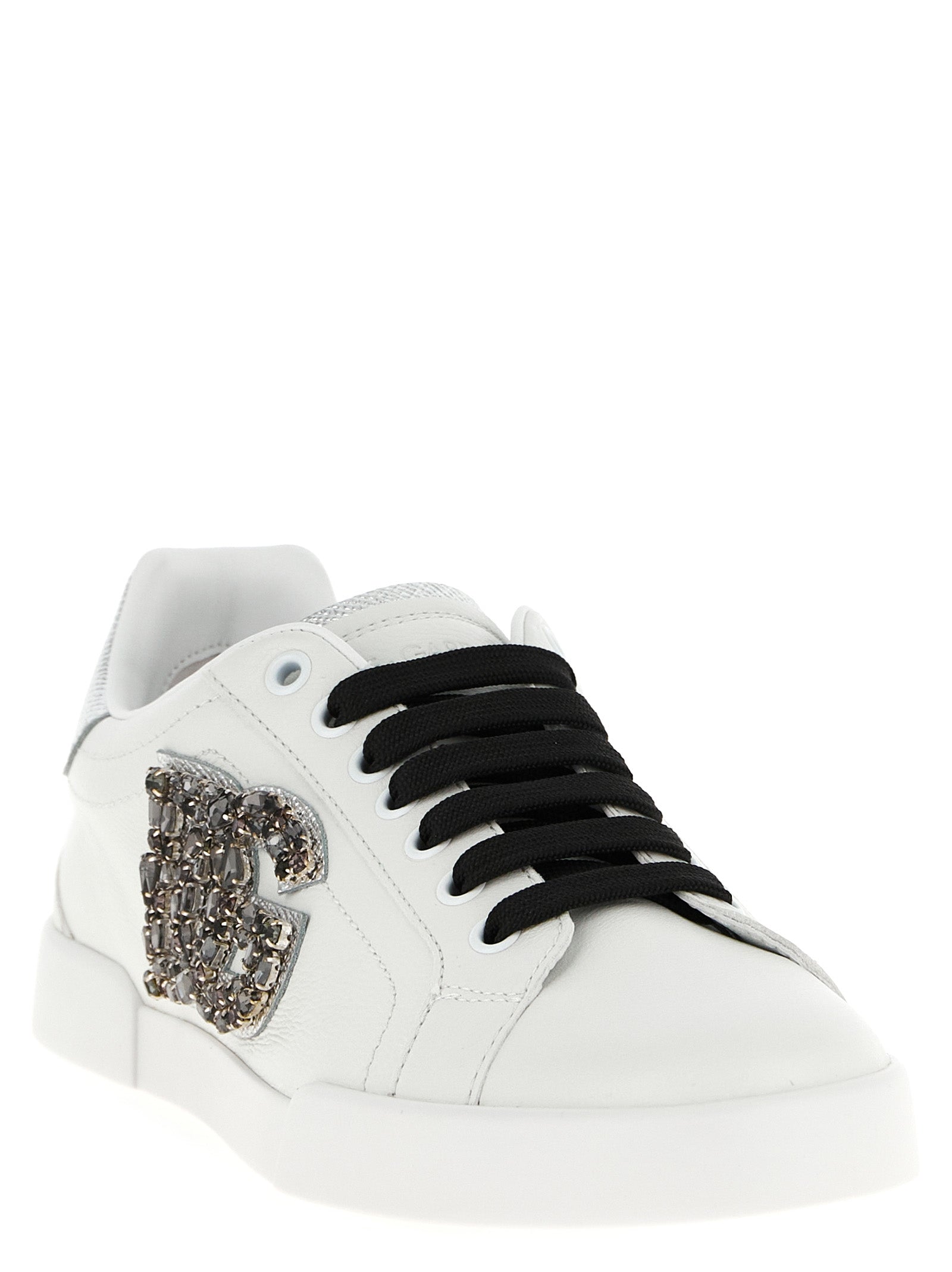 Dolce & Gabbana Silver Calfskin Low Top Sneakers Dolce & Gabbana