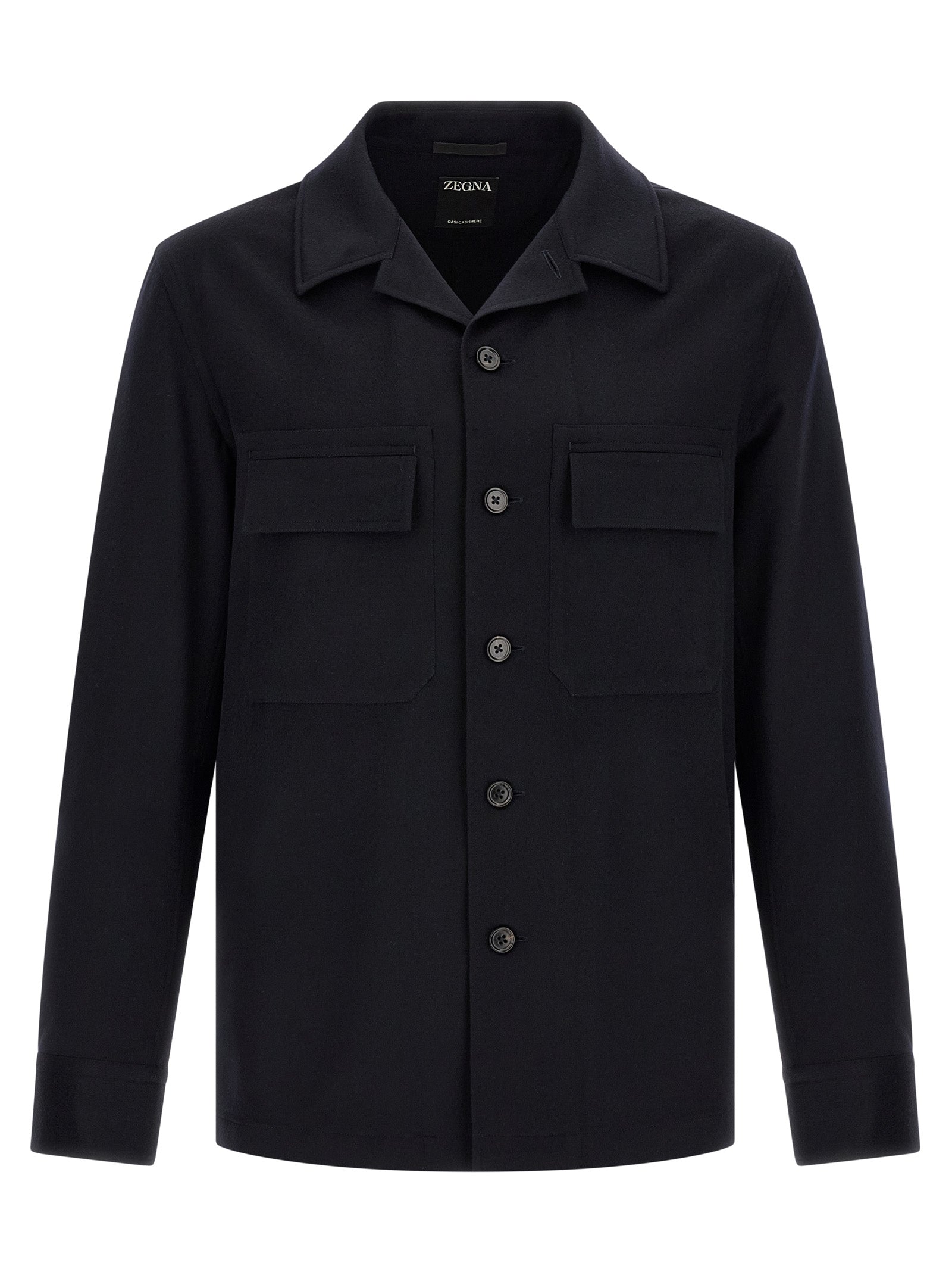 ZEGNA Blue Wool Blouse ZEGNA