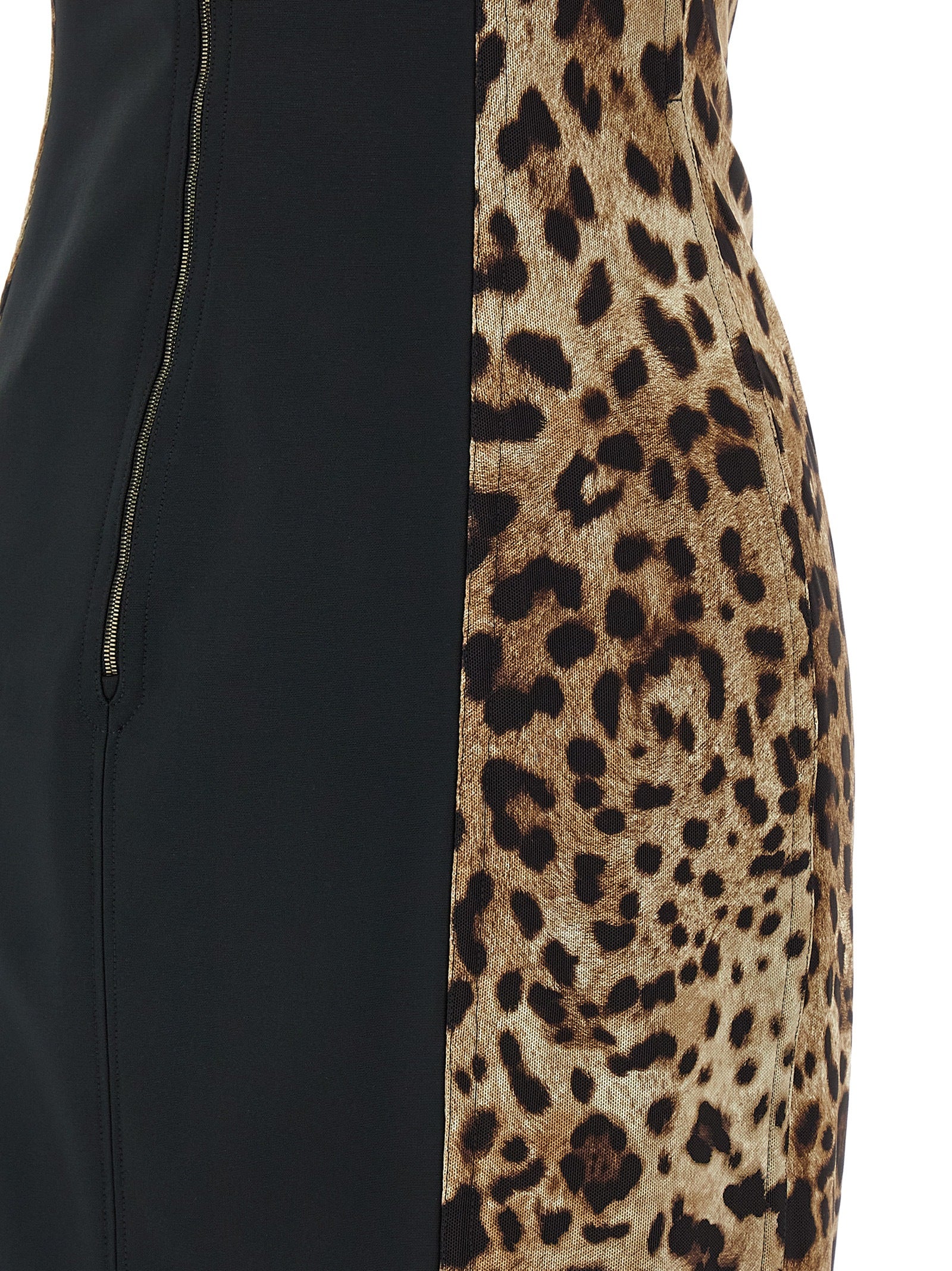 Dolce & Gabbana Brown Polyamide Midi Dress Dolce & Gabbana