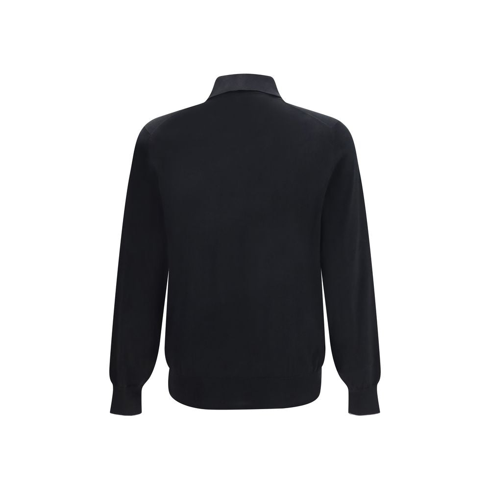 Brunello Cucinelli Black Cotton Long Sleeve T-Shirt Brunello Cucinelli