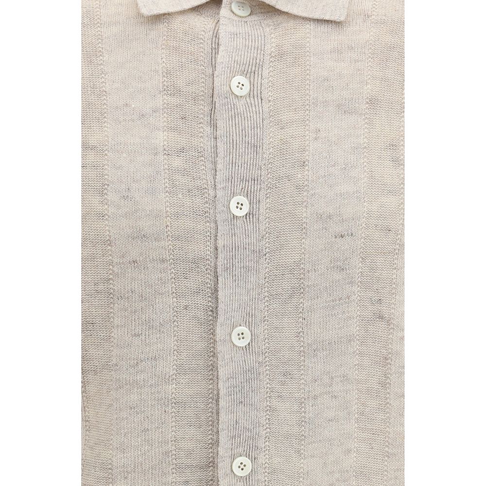 Brunello Cucinelli Beige Cotton Polo Shirt Brunello Cucinelli