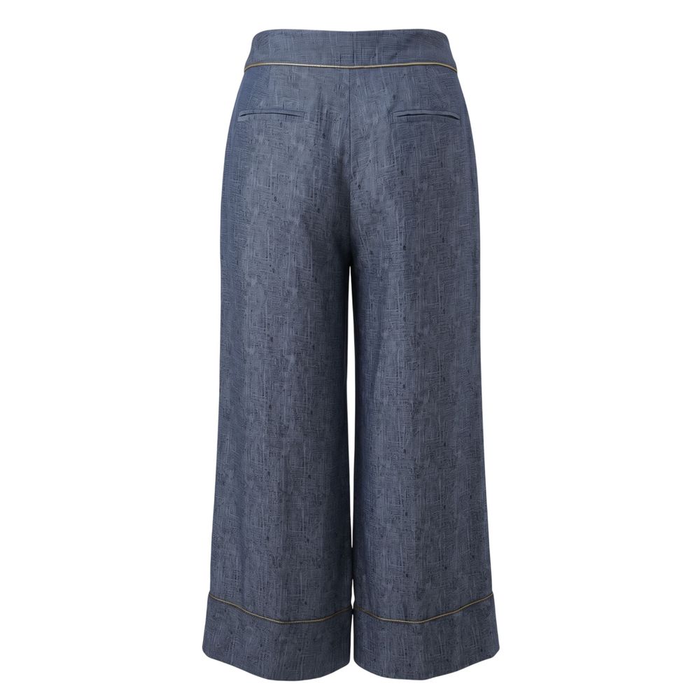 Trussardi Blue Viscose Women Pants Trussardi