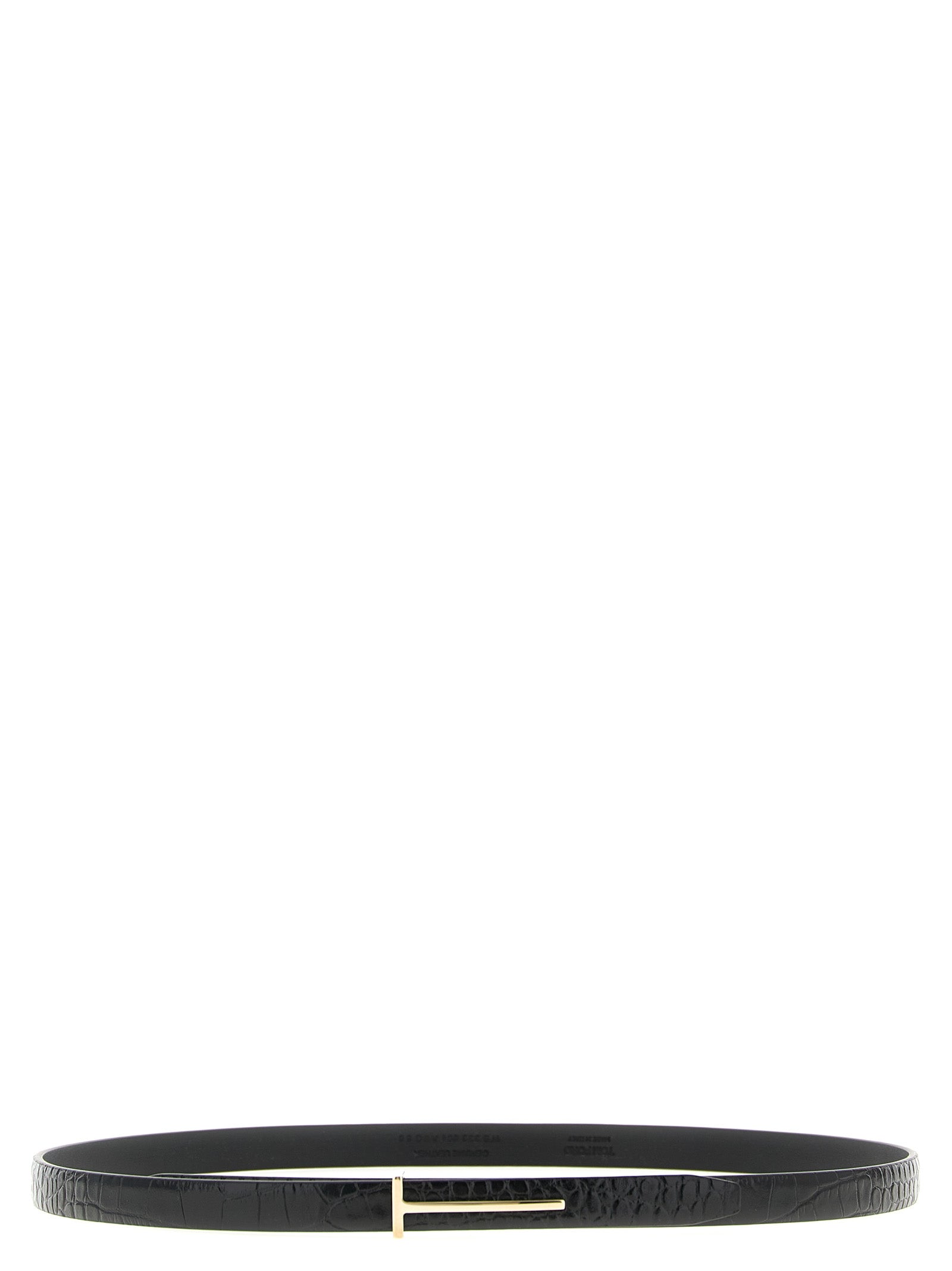 Tom Ford Black Calfskin Regular Belt Tom Ford