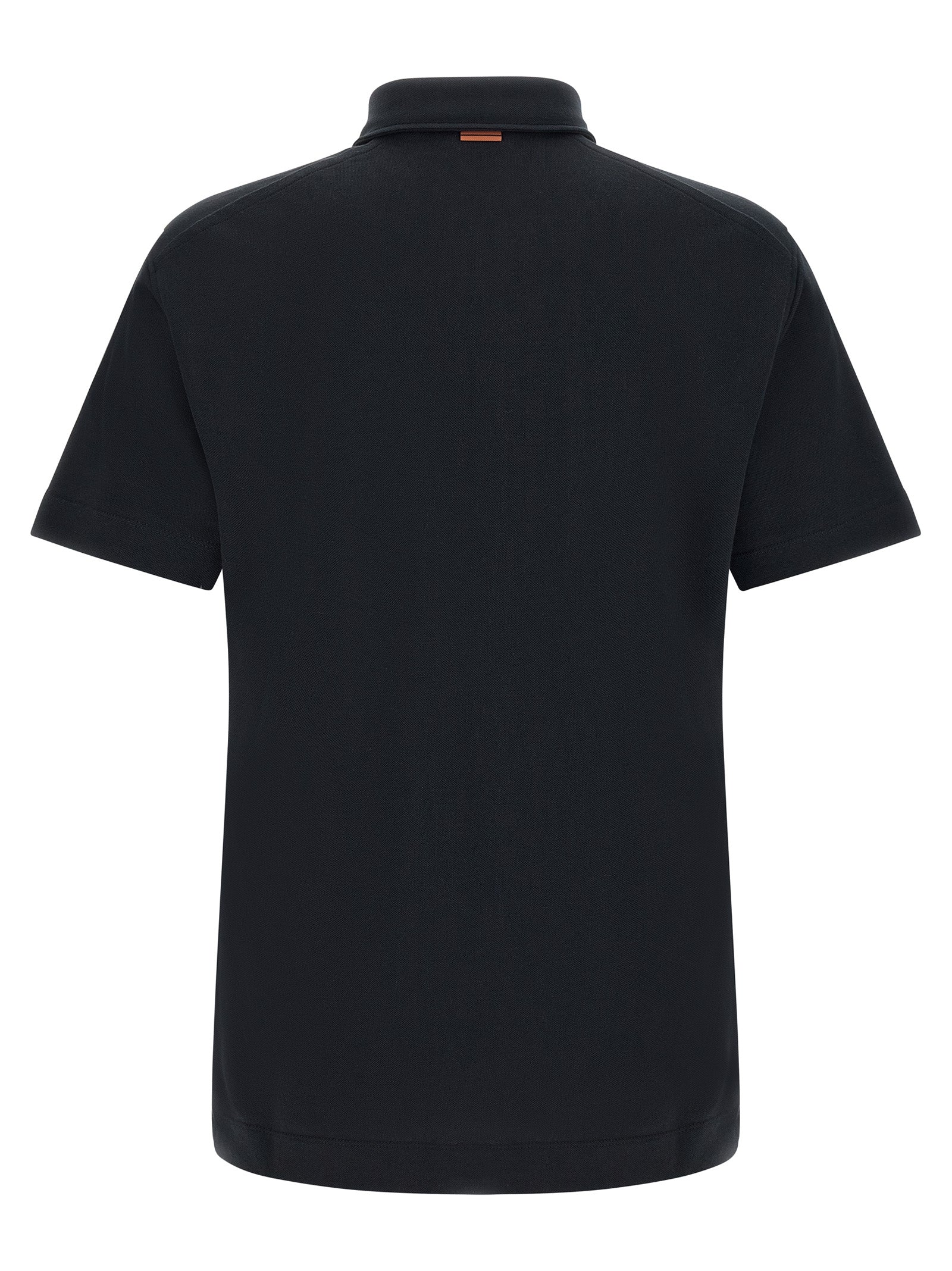 ZEGNA Blue Cotton Polo Shirt ZEGNA