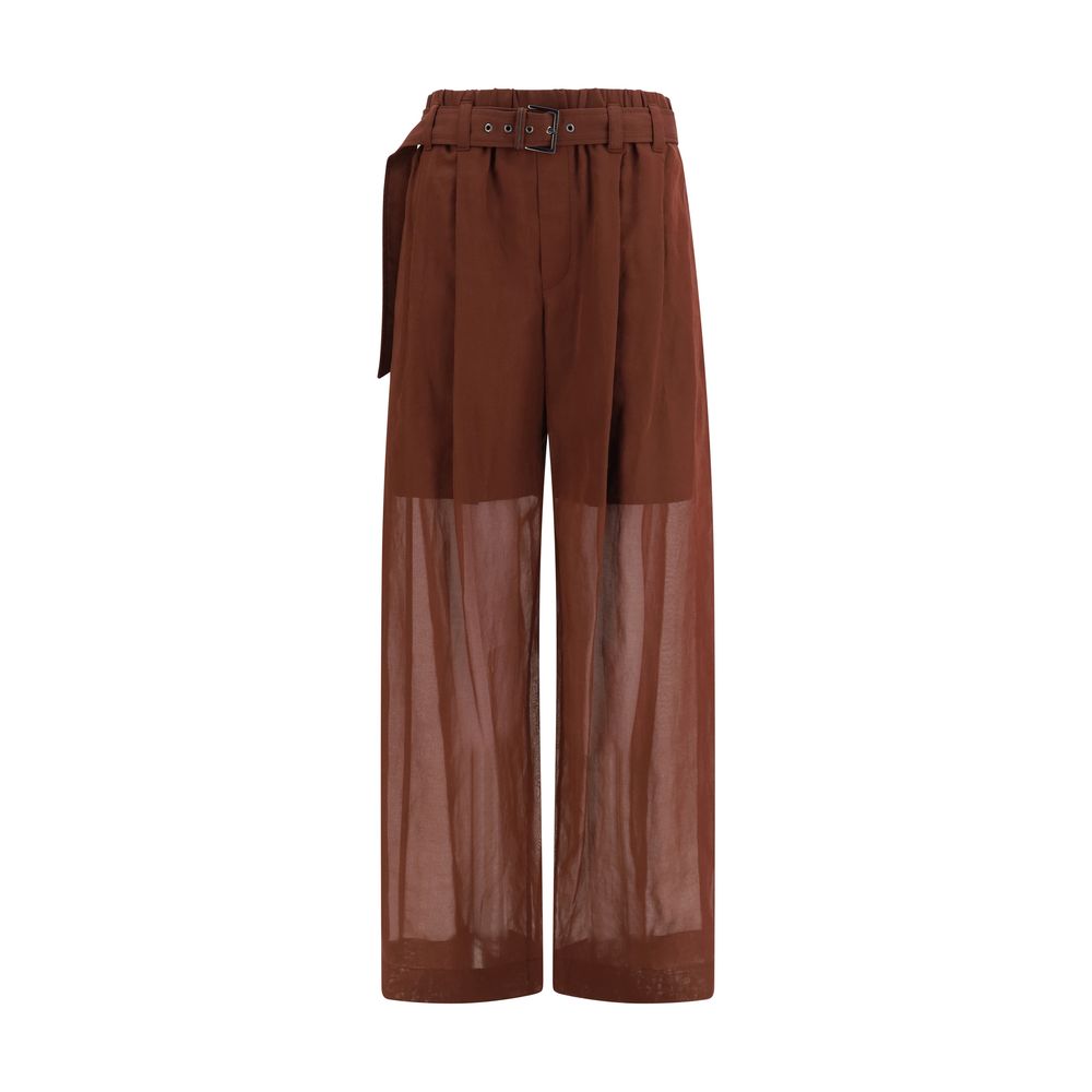 Brunello Cucinelli Brown Cotton Casual Pants Brunello Cucinelli