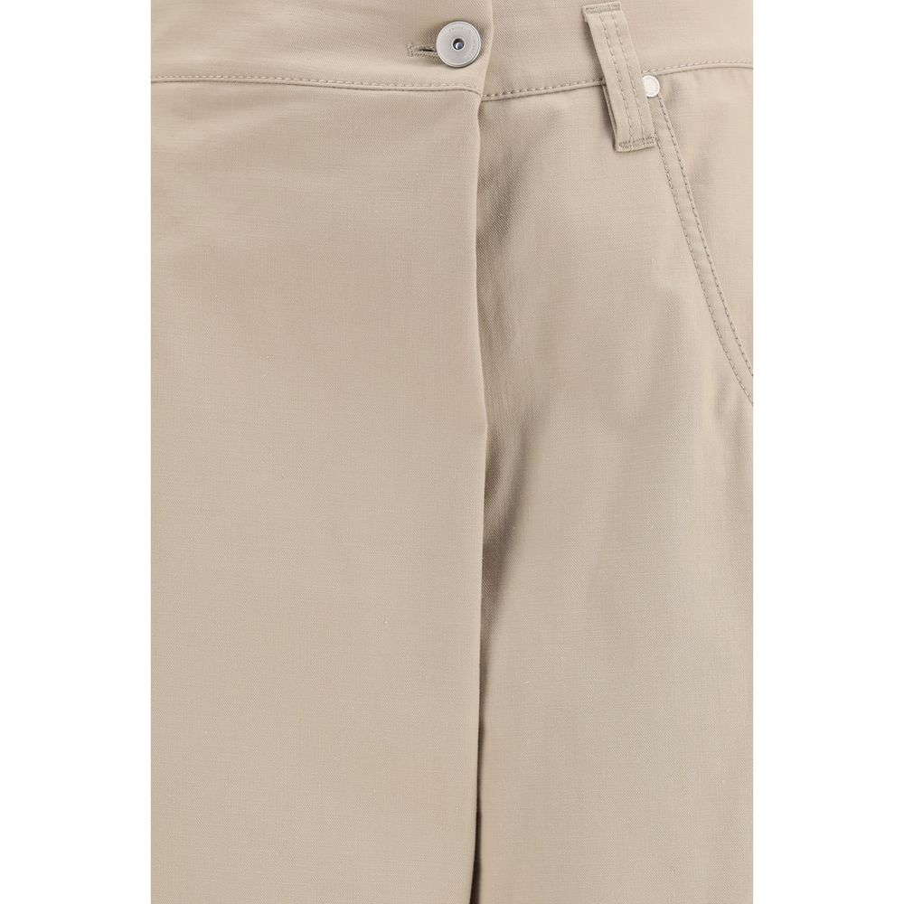 Brunello Cucinelli Beige Cotton Casual Pants Brunello Cucinelli