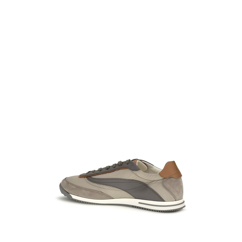 Brunello Cucinelli Beige Suede Leather Low Top Sneakers Brunello Cucinelli