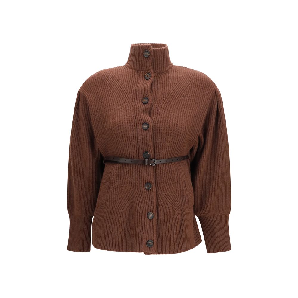 Brunello Cucinelli Brown Wool Oves Aries Cardigan Brunello Cucinelli