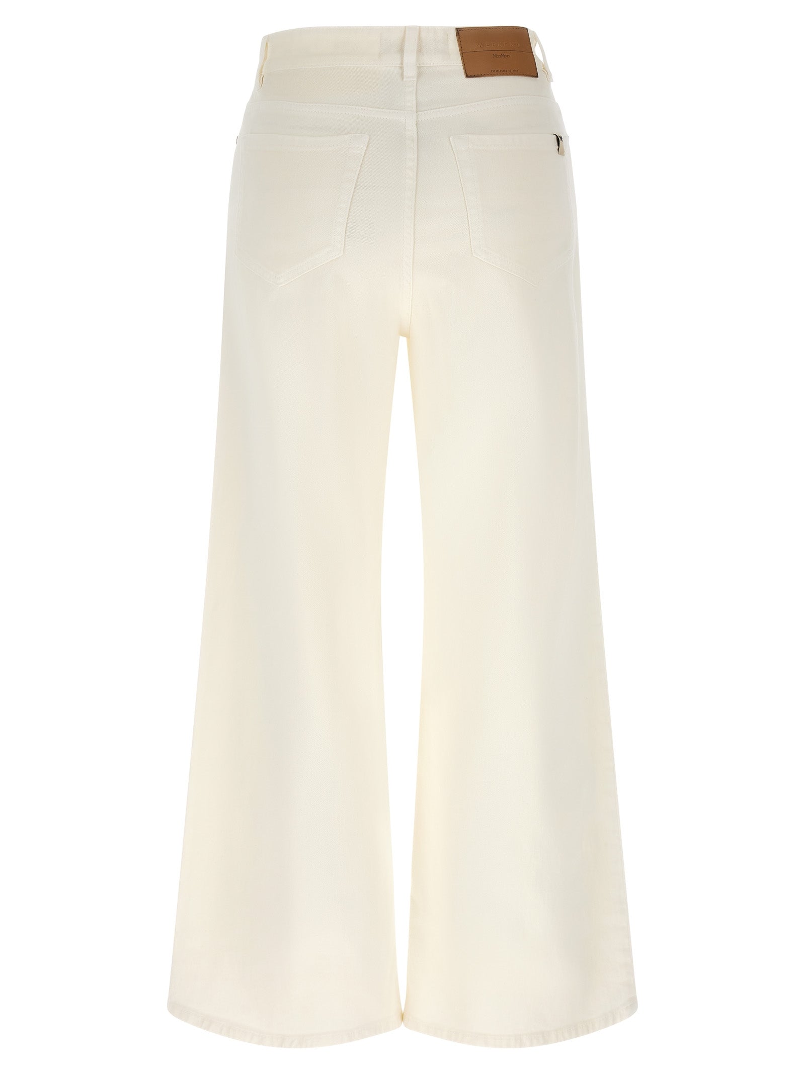 Max Mara White Cotton Casual Pants Max Mara