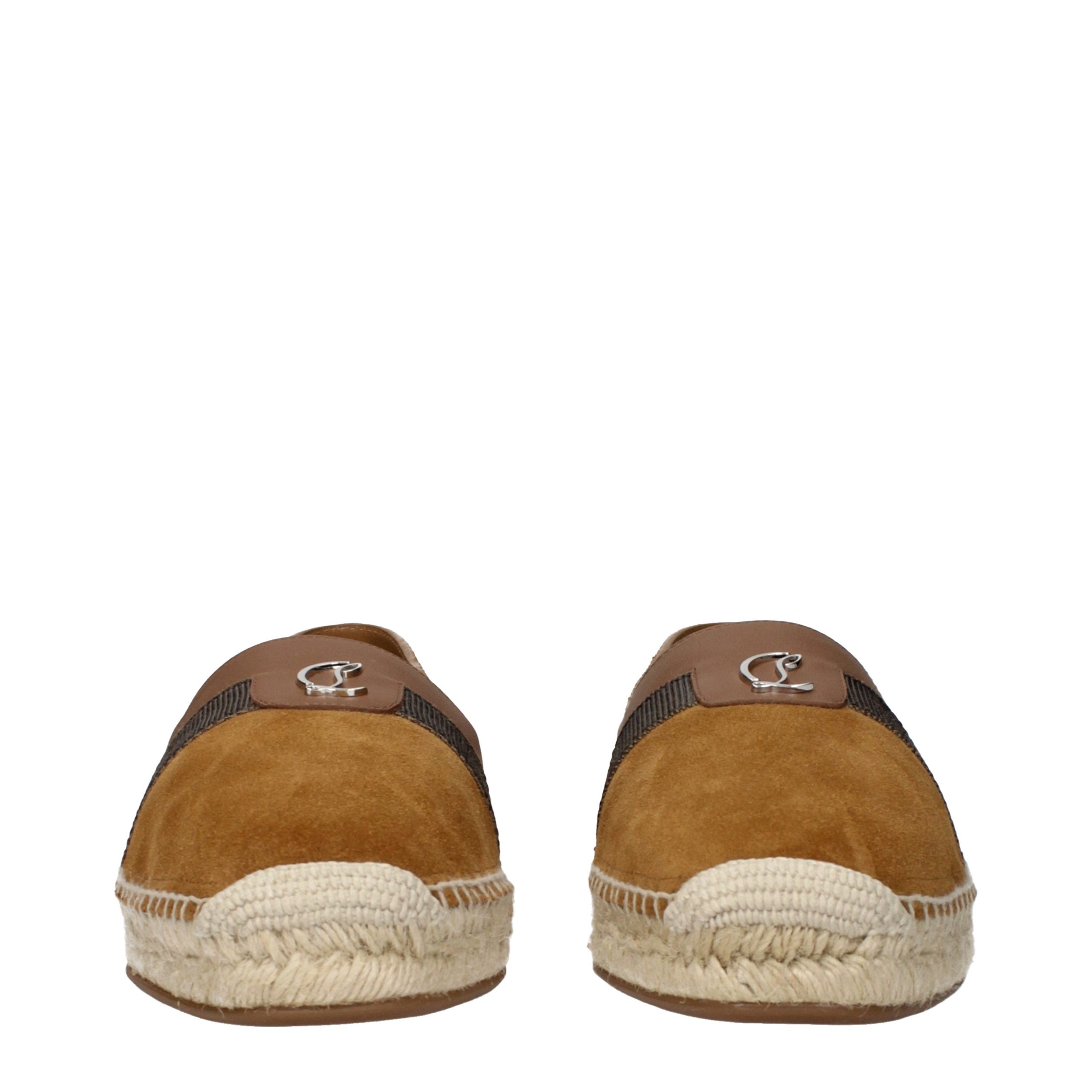 Christian Louboutin Brown Leather Espadrilles Christian Louboutin