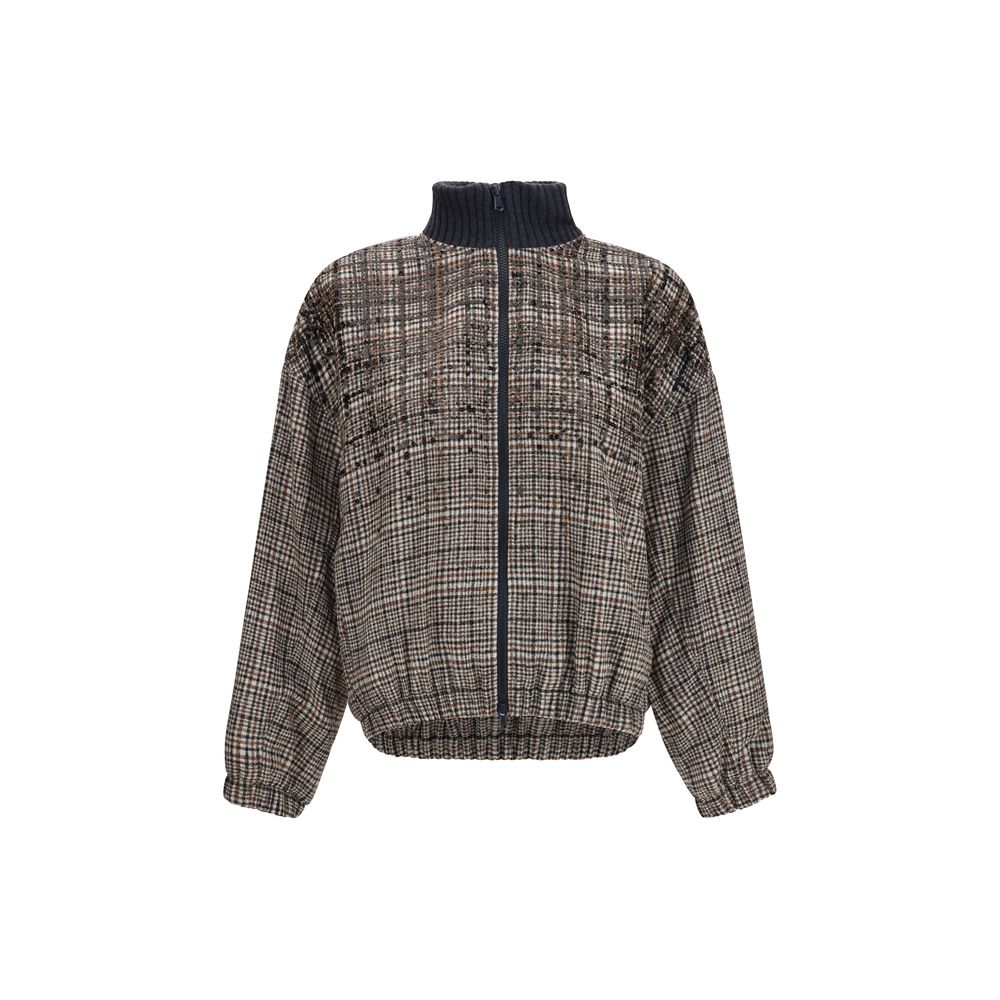Brunello Cucinelli Beige Polyamide Full-Length Jacket Brunello Cucinelli