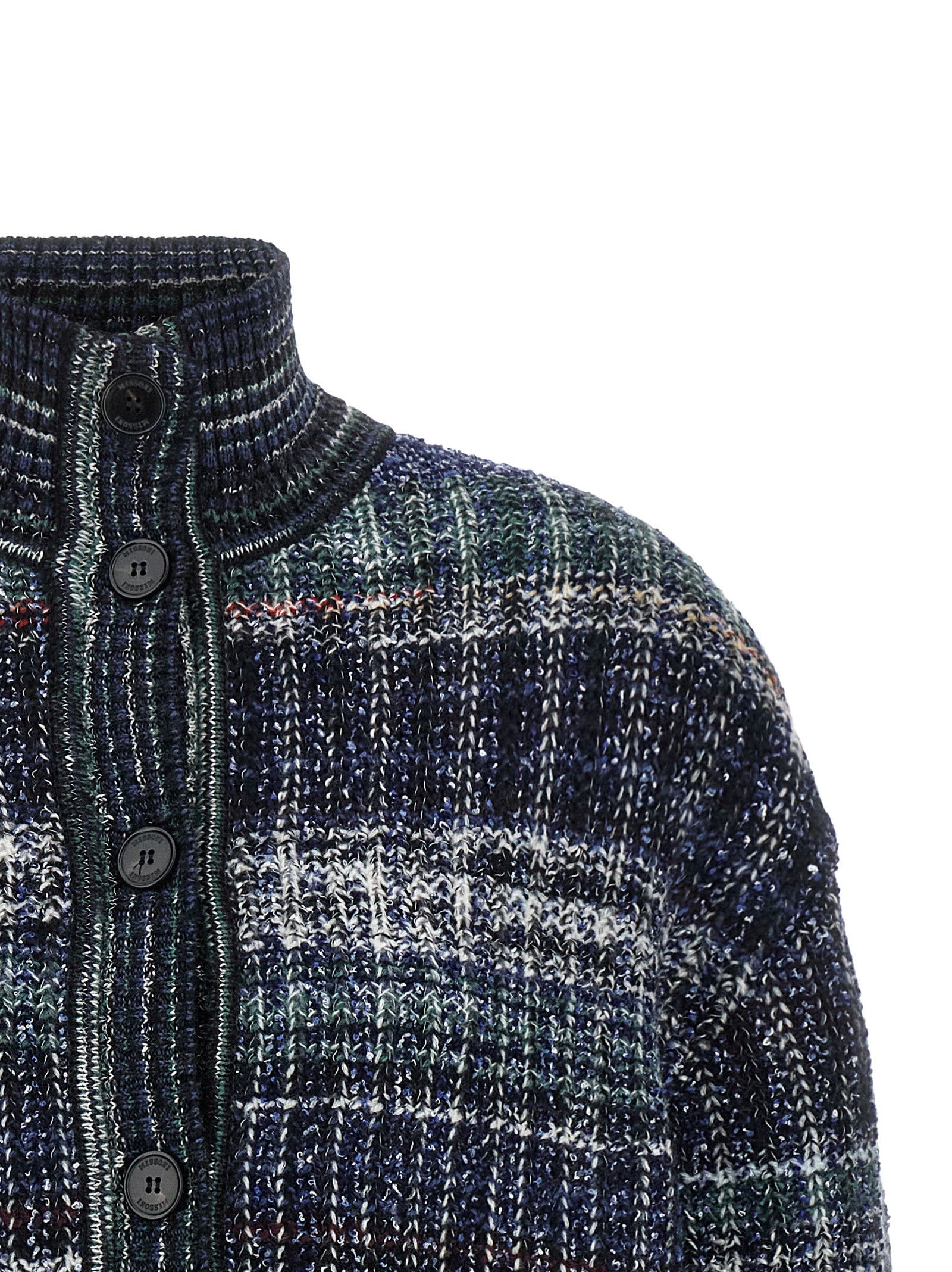 Missoni Blue Wool Cardigan Missoni