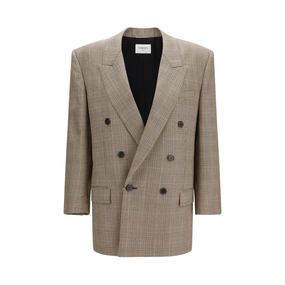 Saint Laurent Beige Wool Oves Aries Blazer Saint Laurent