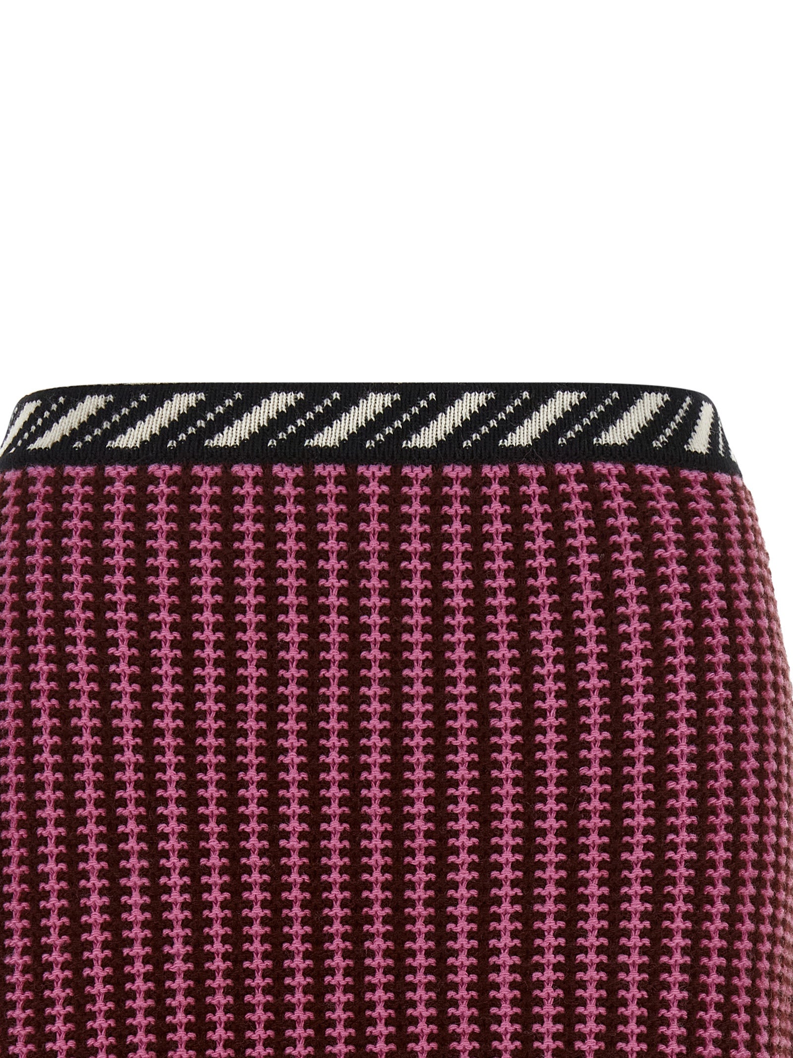 Versace Multicolor Virgin Wool Long Skirt Versace
