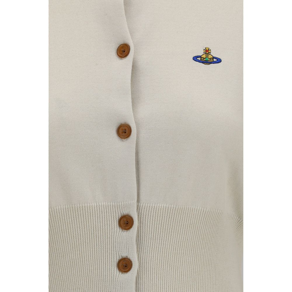Vivienne Westwood White Cotton Cardigan Vivienne Westwood