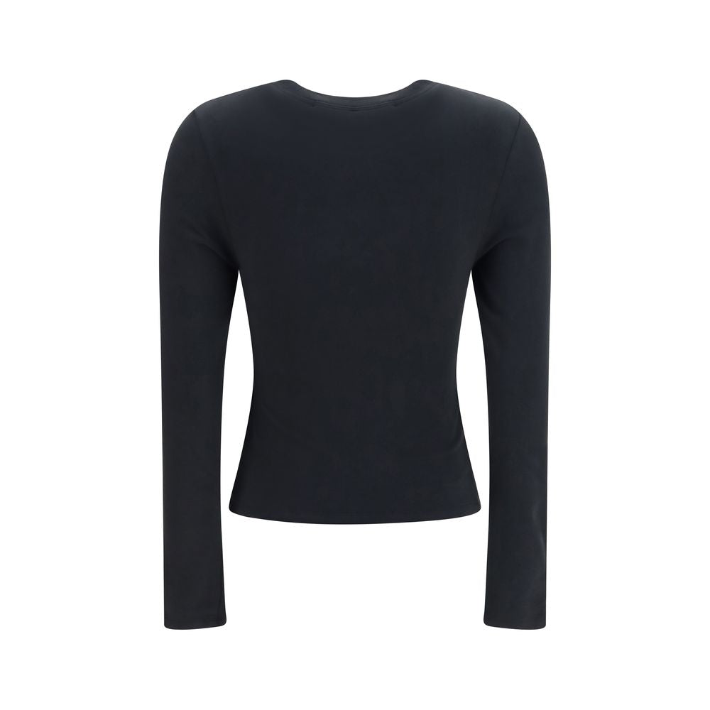 Alexander Wang Black Cotton Long Sleeve T-Shirt Alexander Wang