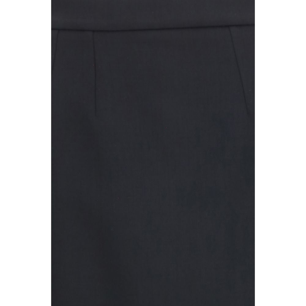 Dolce & Gabbana Black Wool Oves Aries Long Skirt Dolce & Gabbana