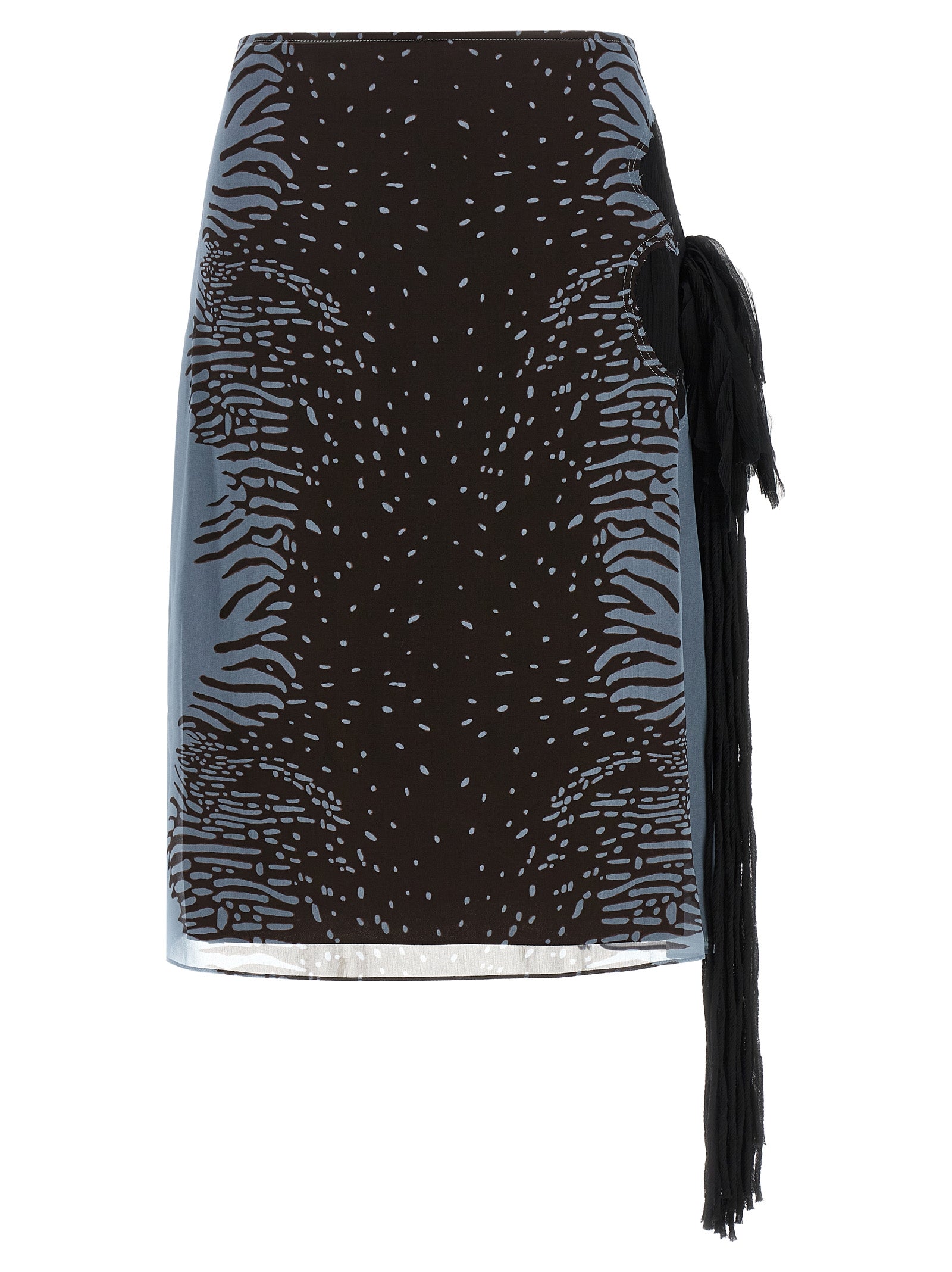 Ferragamo Multicolor Silk Midi Skirt Ferragamo